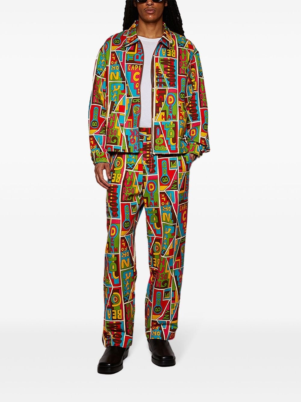 New England graphic-print trousers - 2