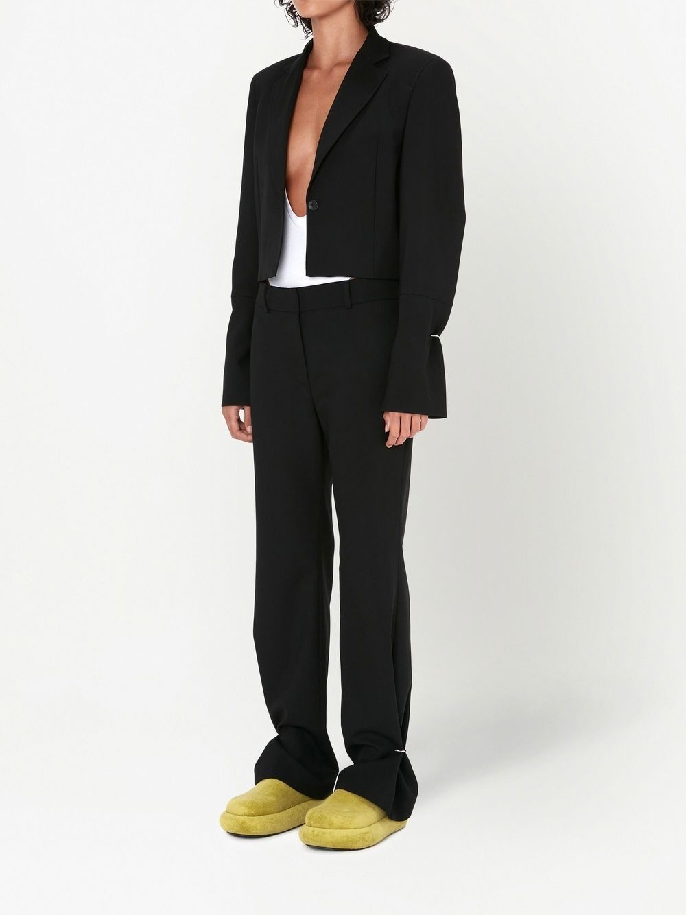 ring detail slim-leg trousers - 2