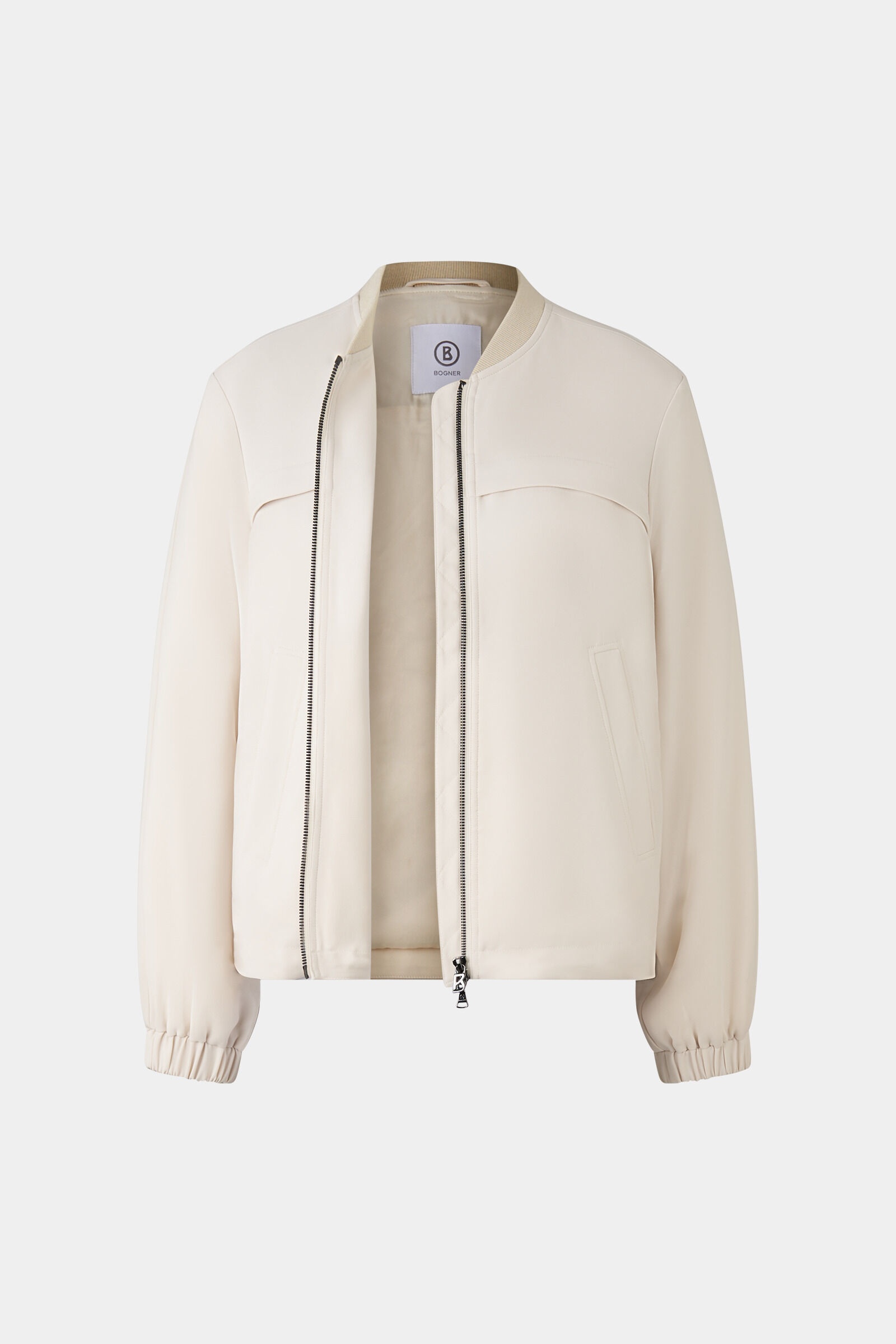 Sheila crêpe blouson in Cream - 7