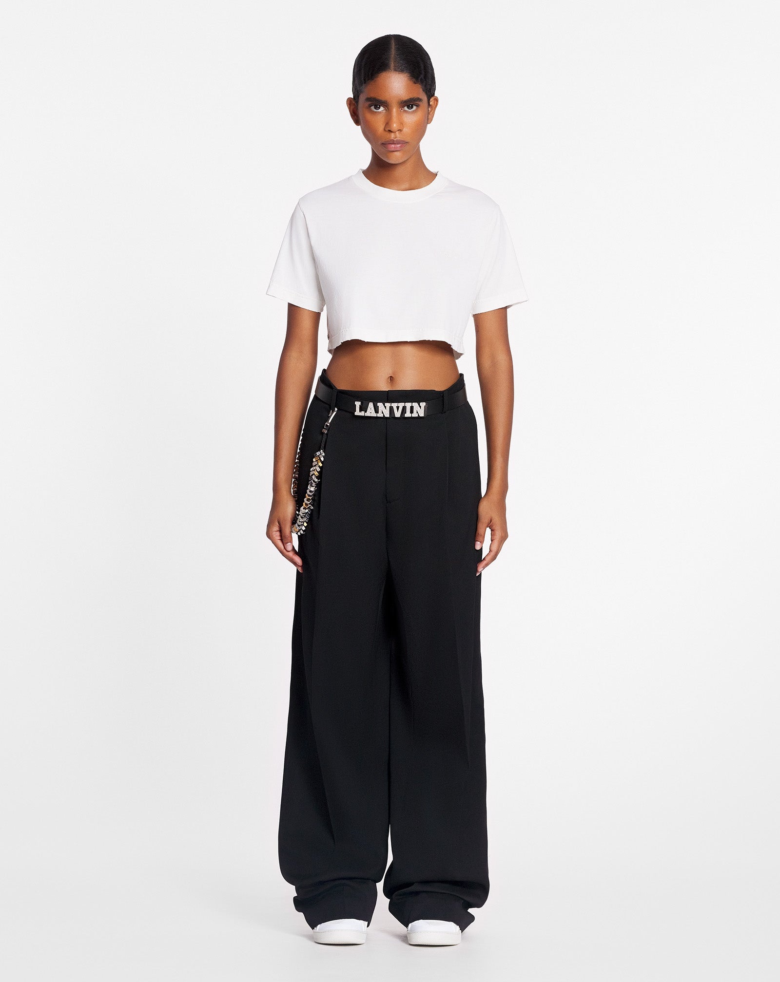 LANVIN X FUTURE UNISEX CROPPED PRINTED T-SHIRT - 2