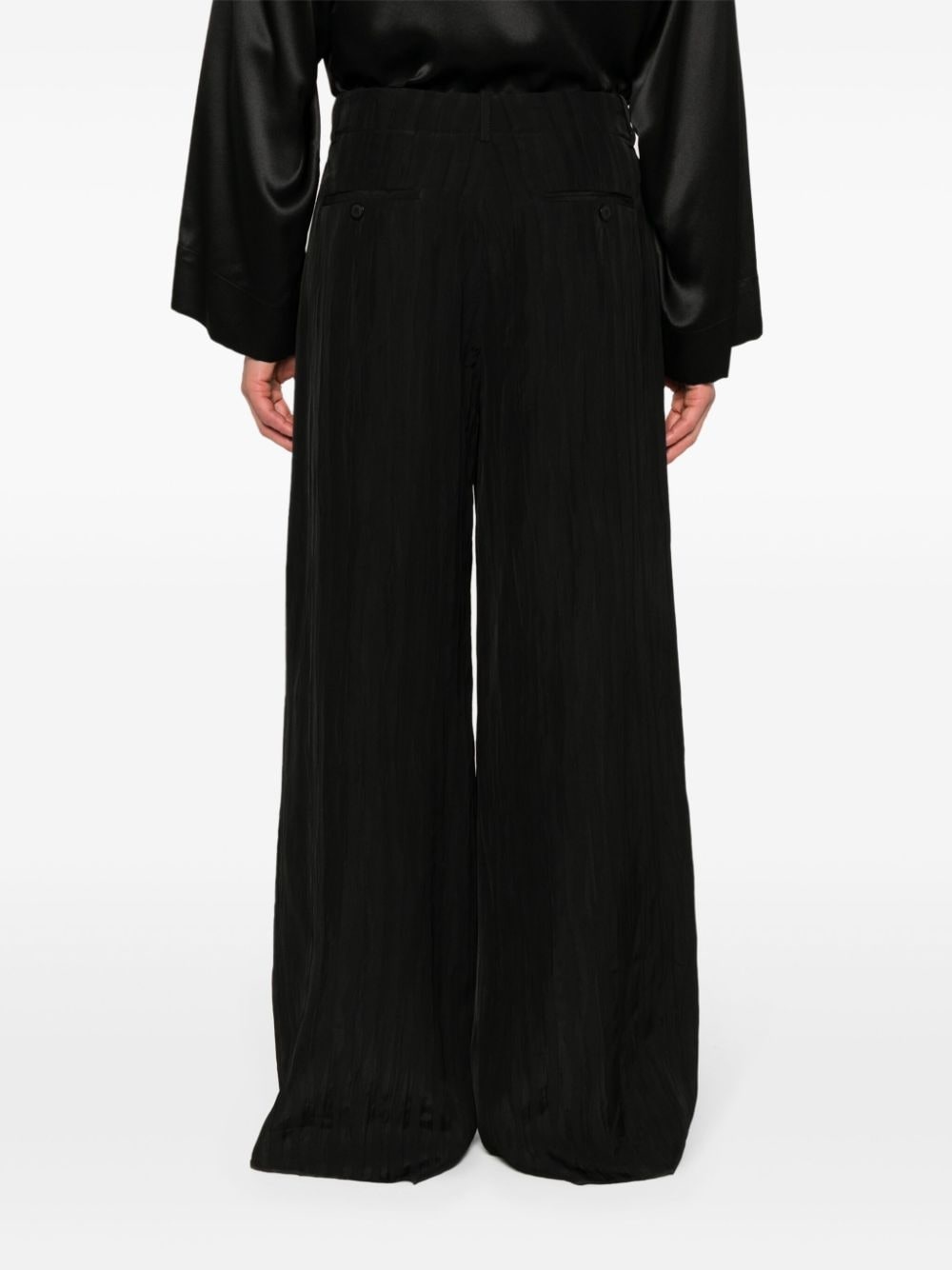 pleated wide-leg trousers - 4