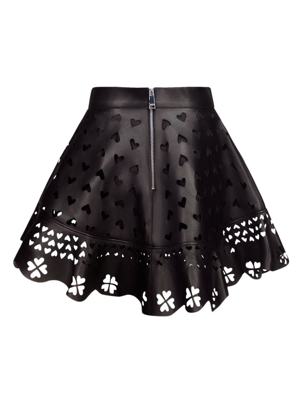 laser-cut leather miniskirt - 6