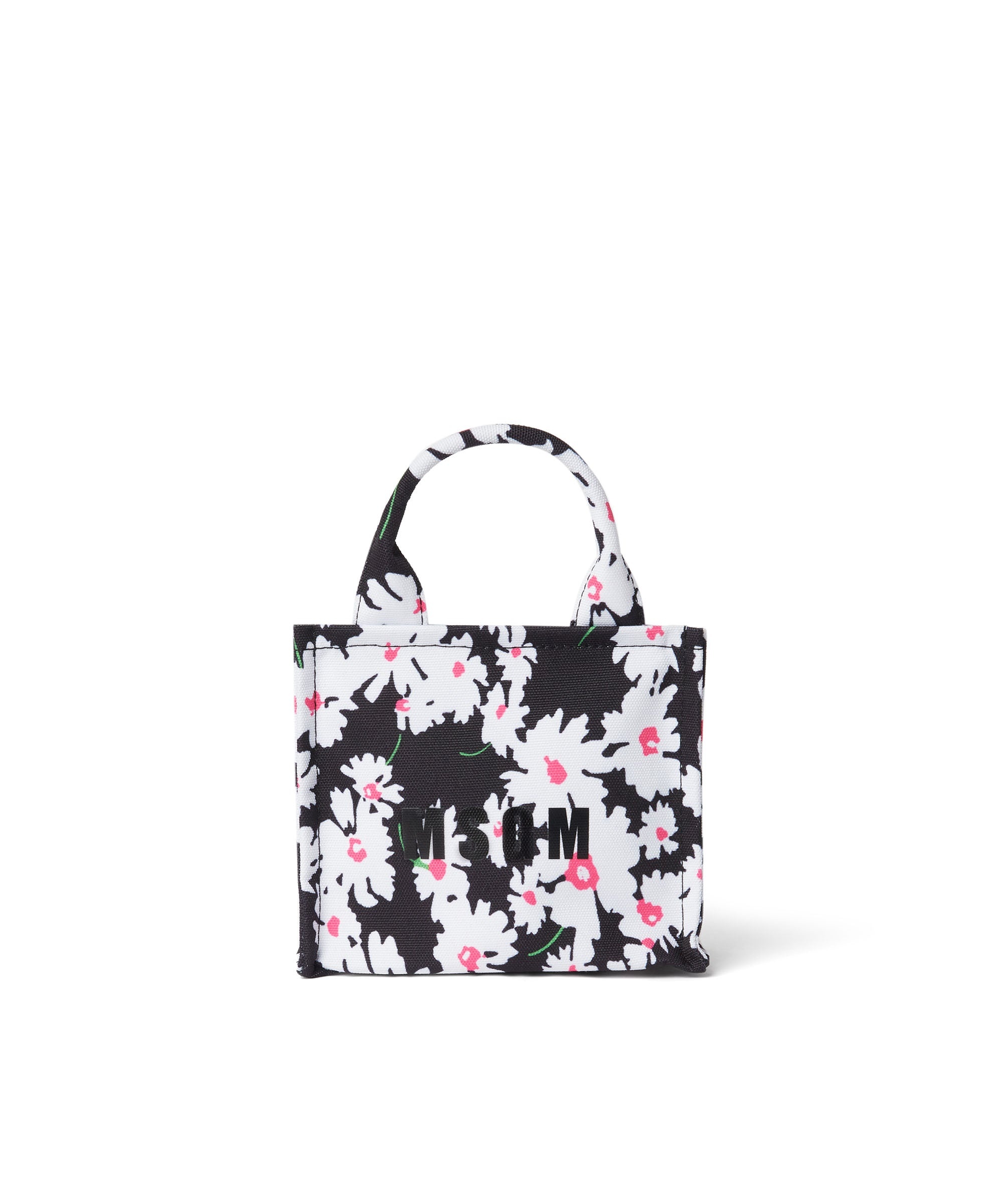 Mini canvas tote with "desert flower" print - 1