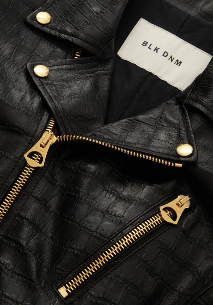 LEATHER JACKET 88 BLACK CROCO - 4