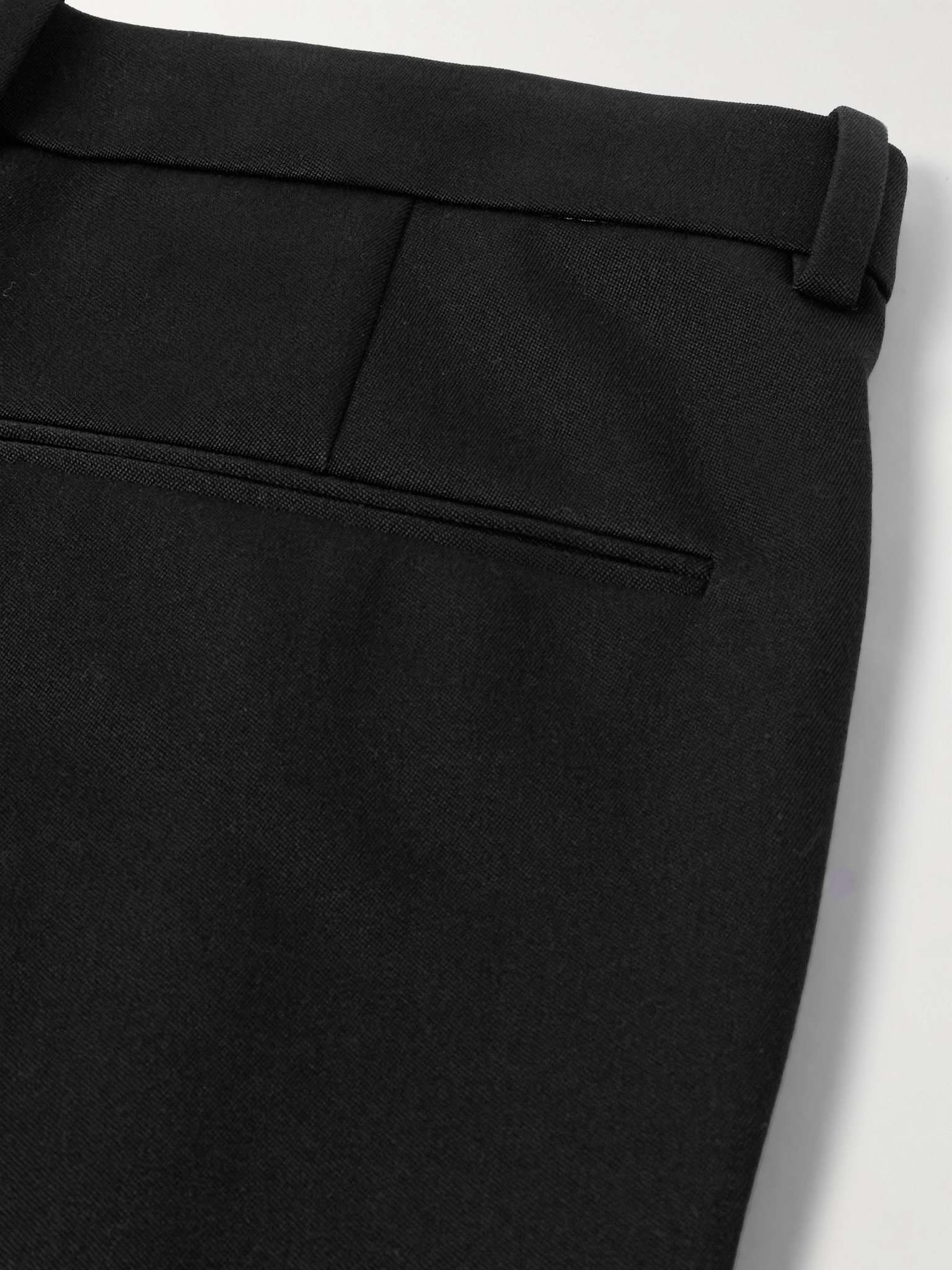 Wide-Leg Pleated Grain de Poudre Wool Trousers - 5