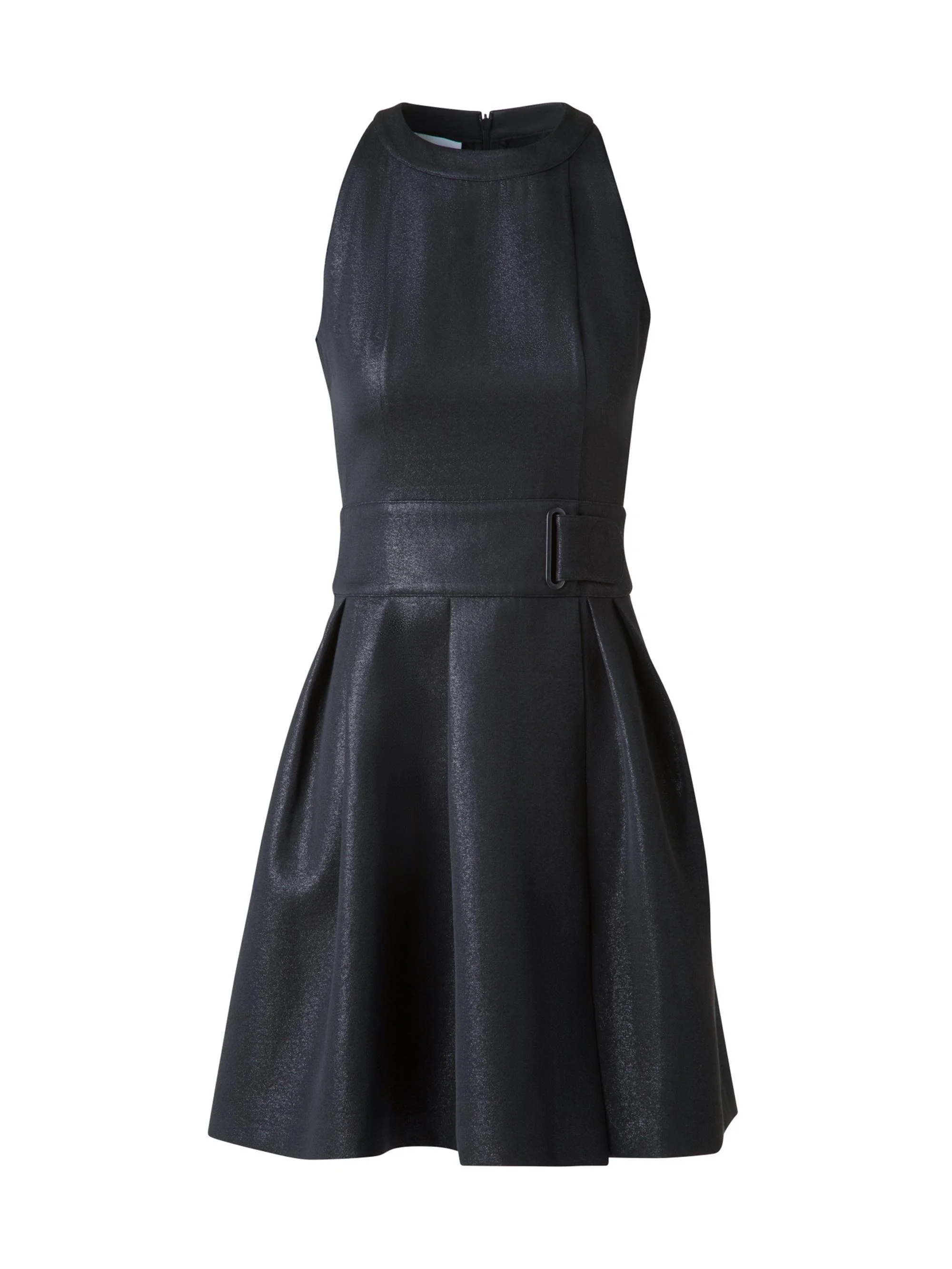 Women's Metallic A-Line Minidress - Black - 1