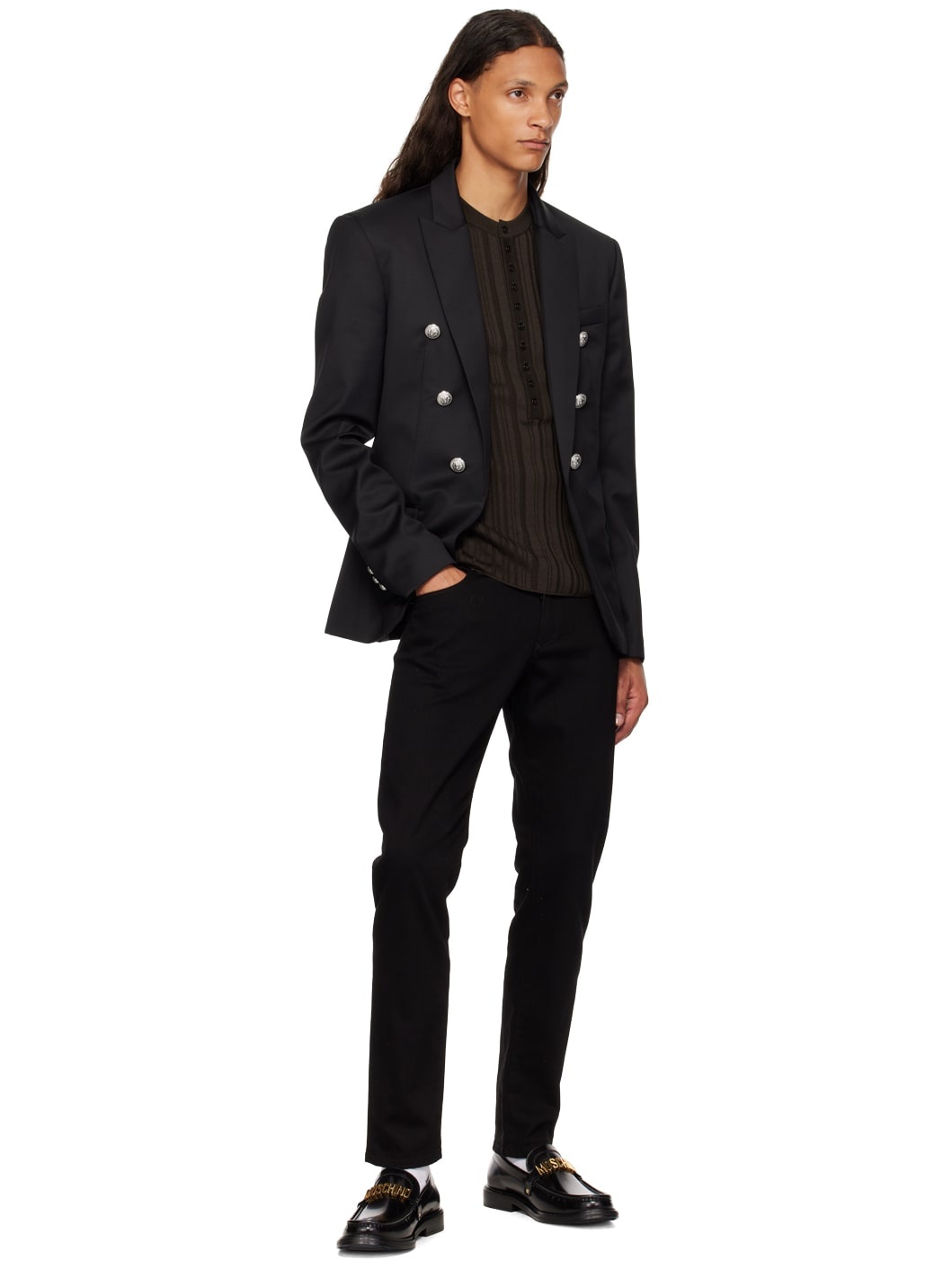 Black 'Moschino' College Loafers - 5