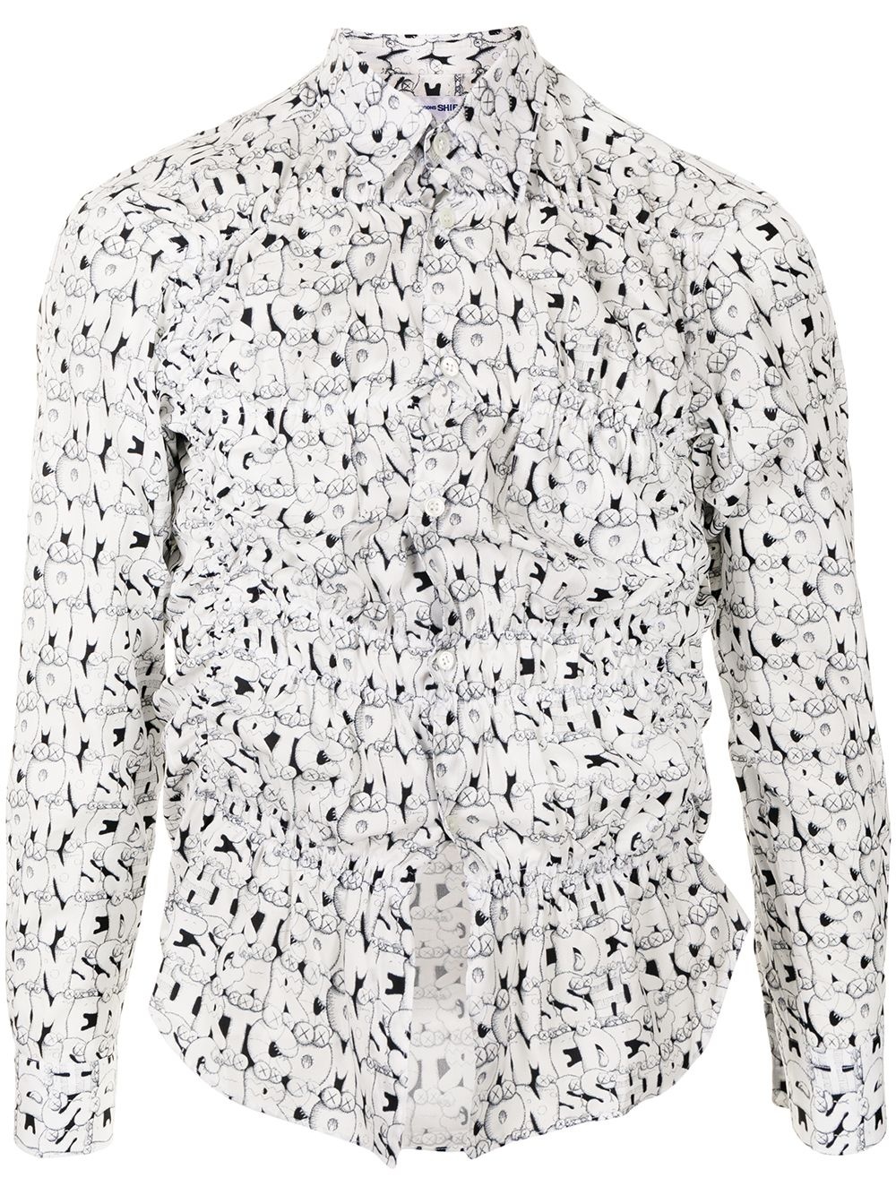 logo-print cotton shirt - 1