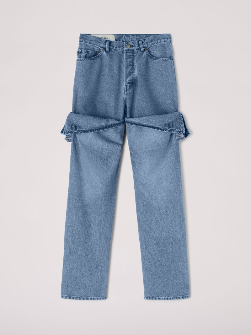 Detailed Denim Pants - 1