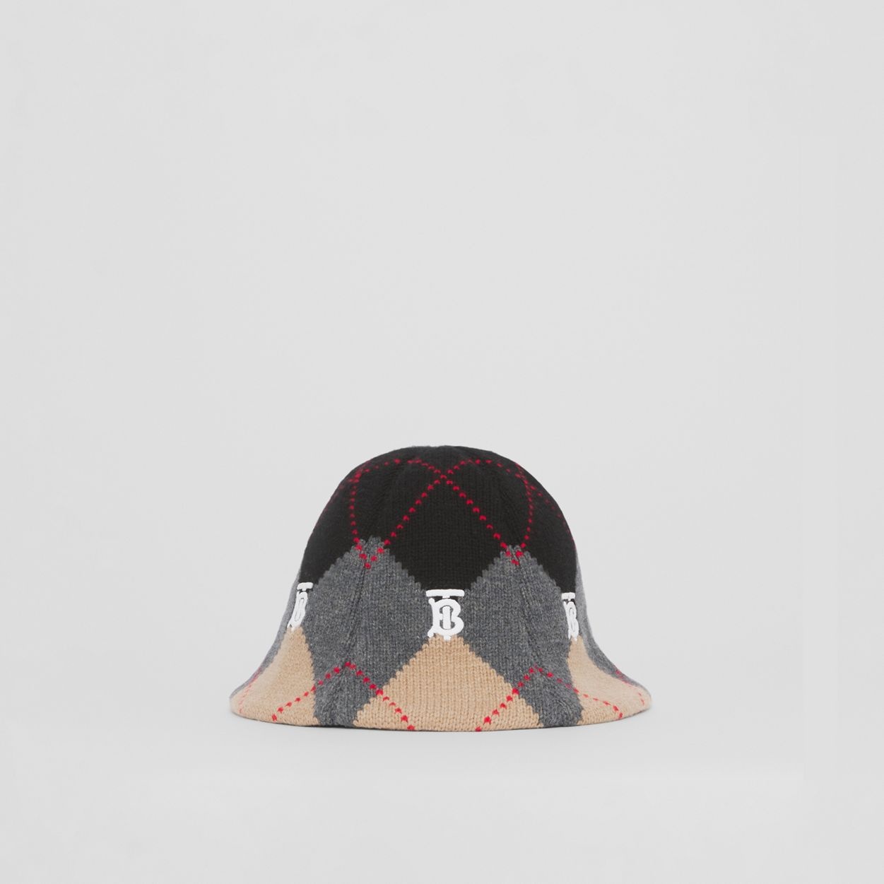 Argyle Intarsia Wool Cashmere Bucket Hat - 7