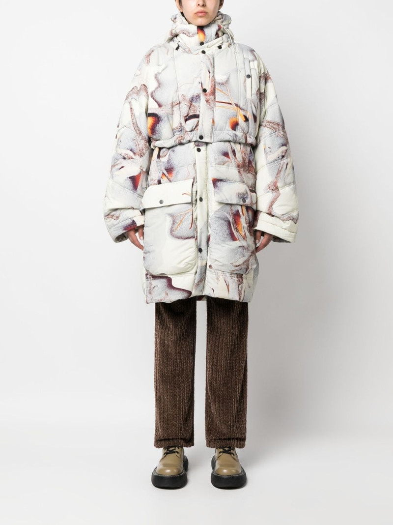 HENRIK VIBSKOV padded drawstring-hooded parka coat outlook