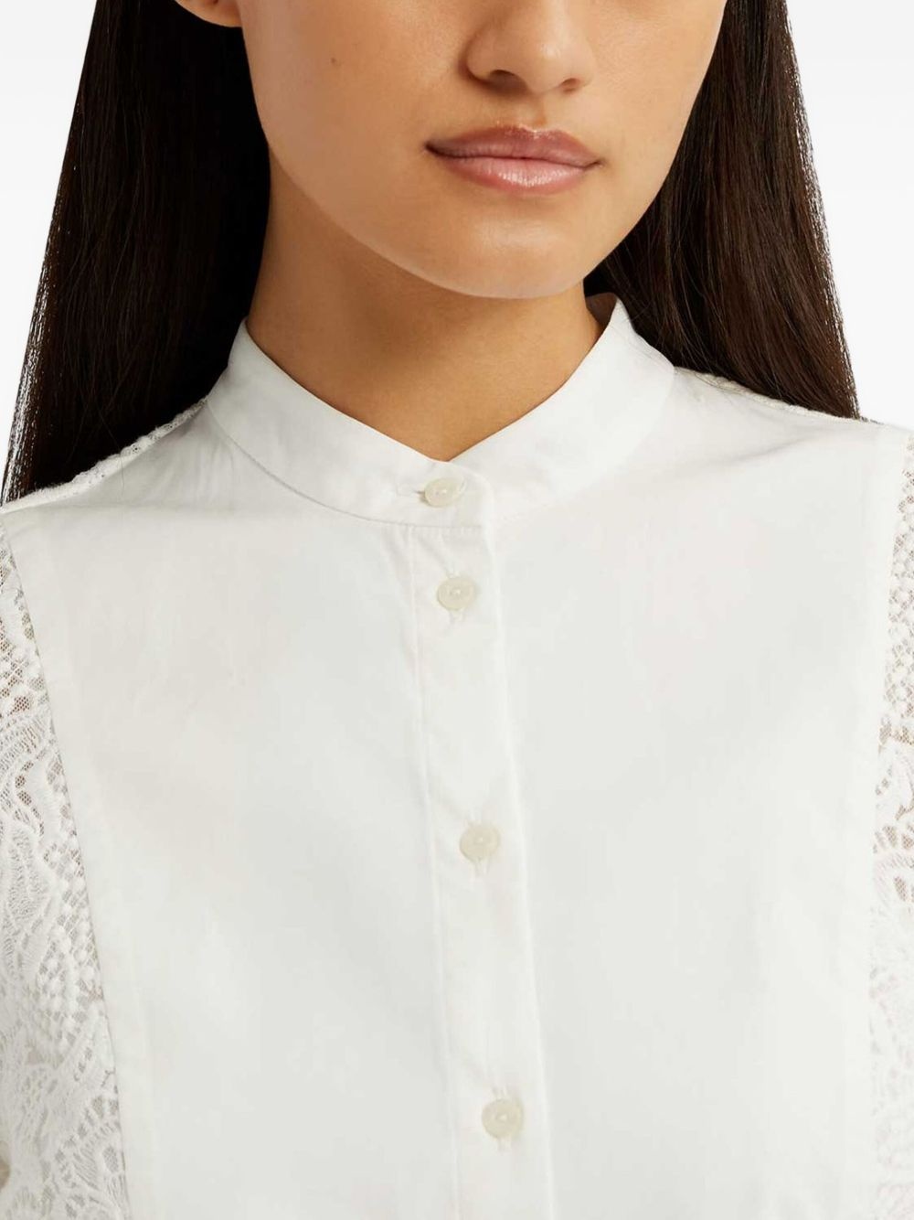 long-sleeve belted midi dress - 5