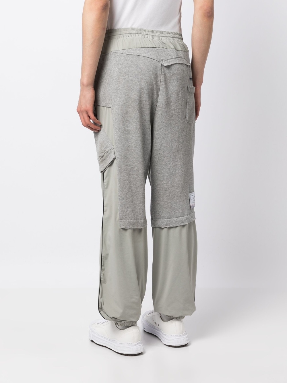 layered-design drawstring track pants - 4