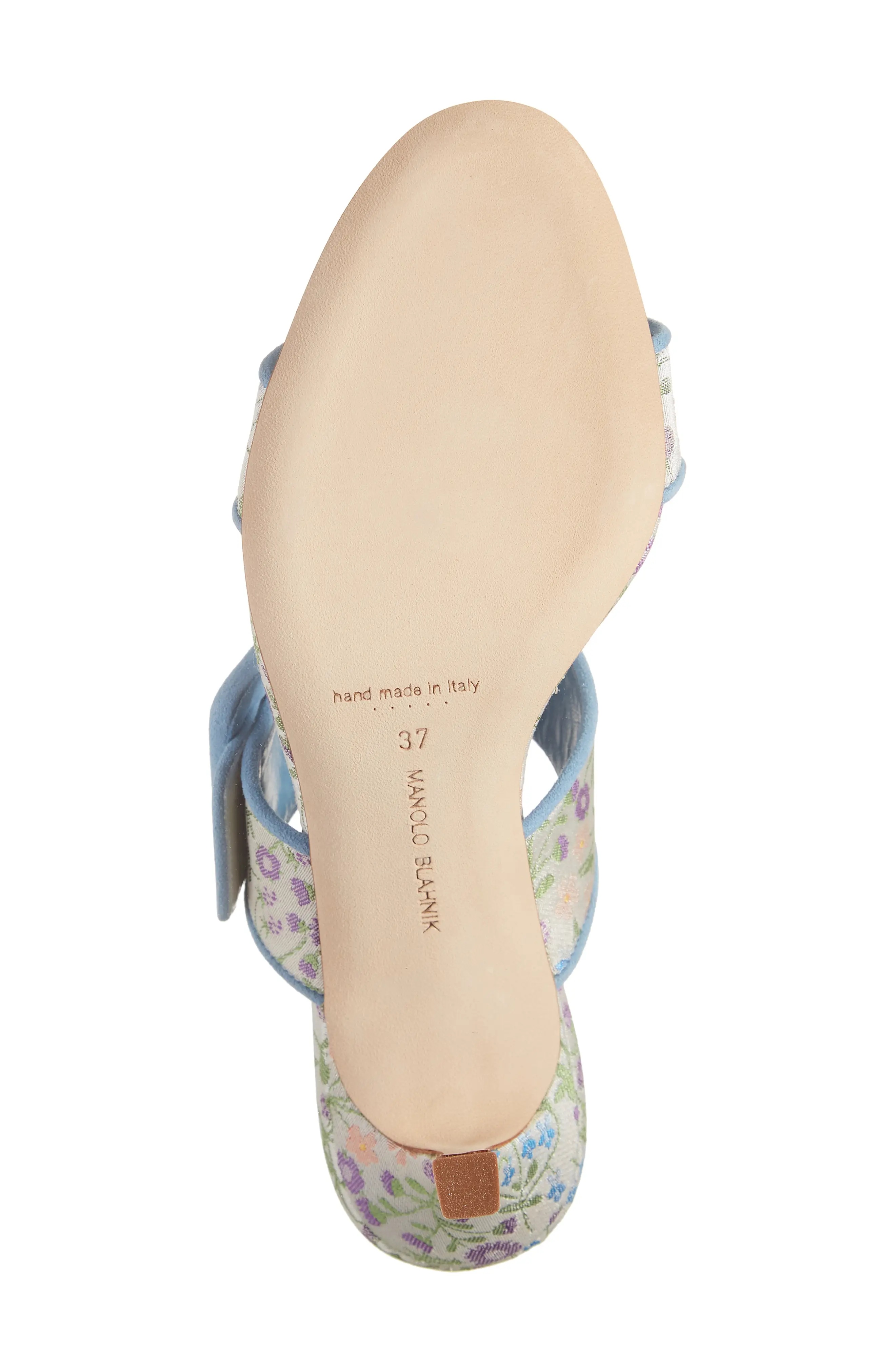 Gamble Floral Sandal in Blue/Ivory Multi - 6