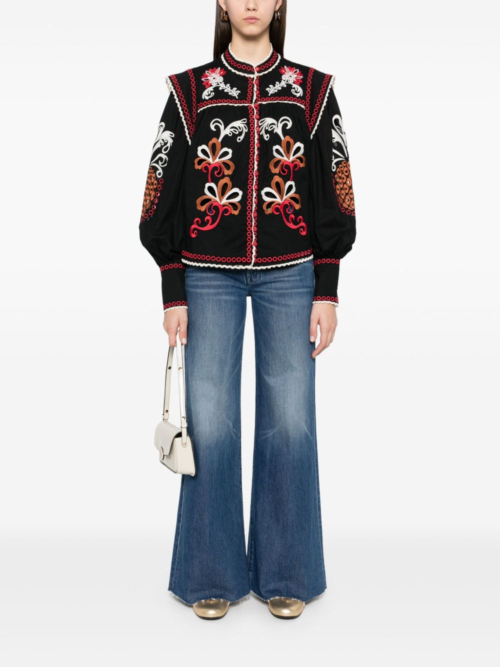 Mandala Richilieu blouse - 2