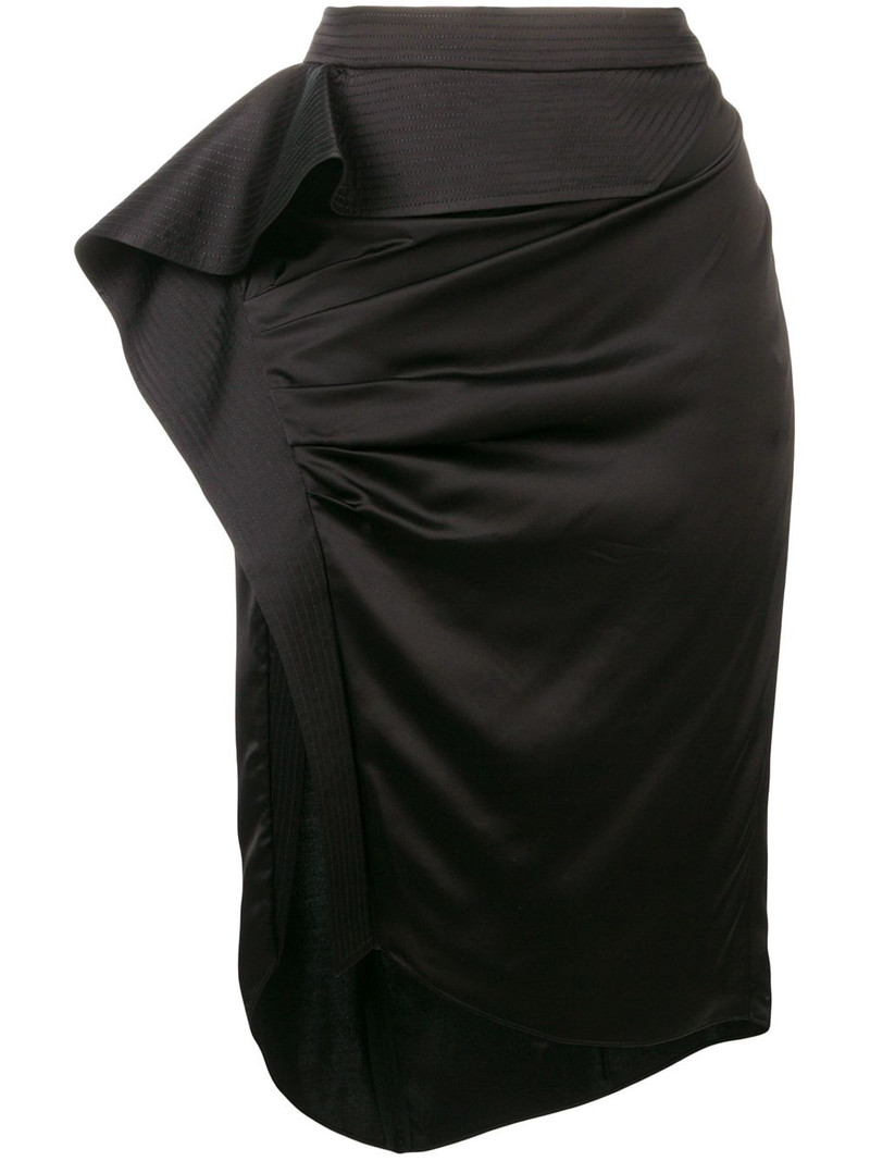 asymmetric draped skirt 1