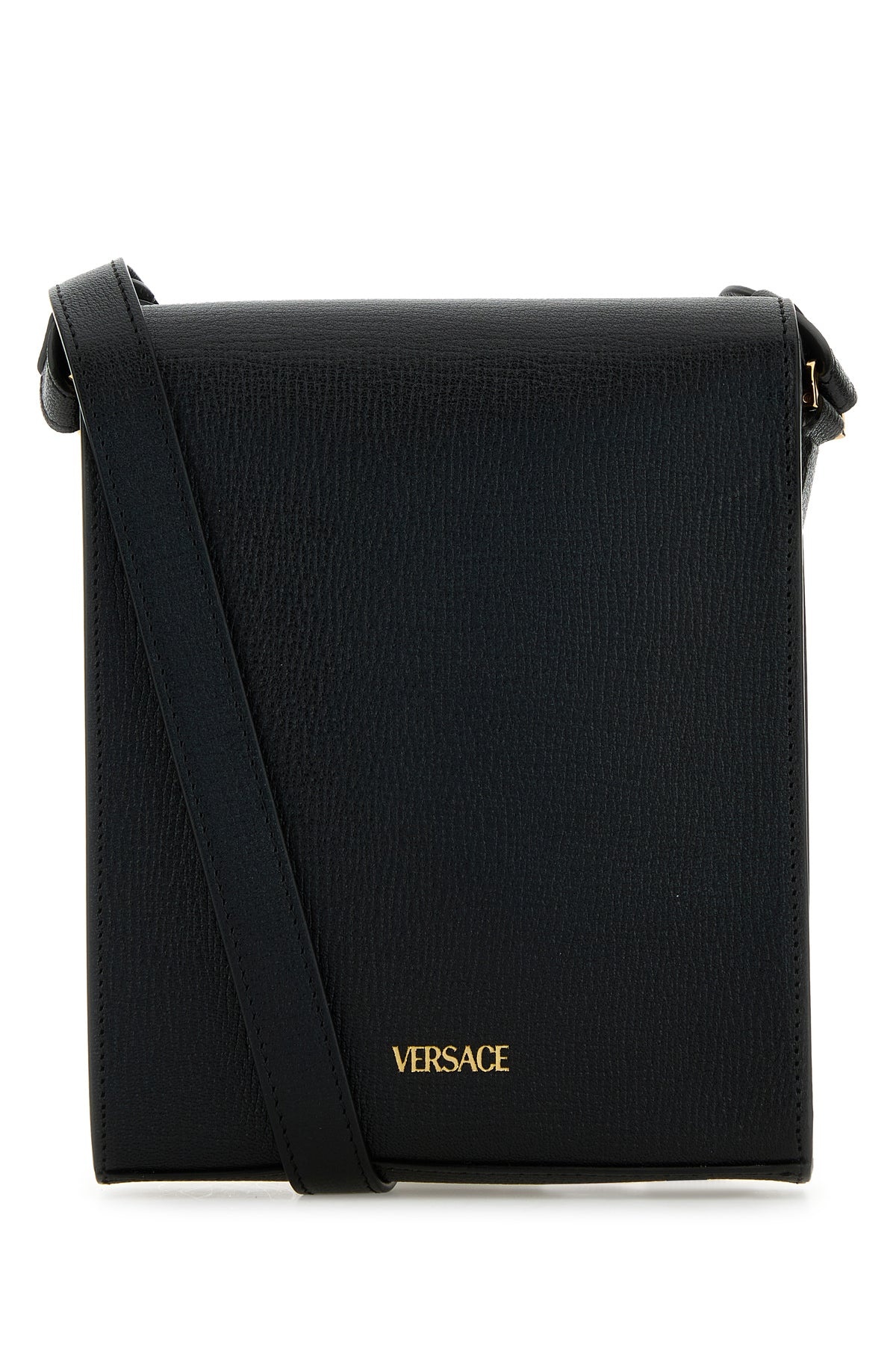 Black leather Medusa Biggie crossbody bag - 3