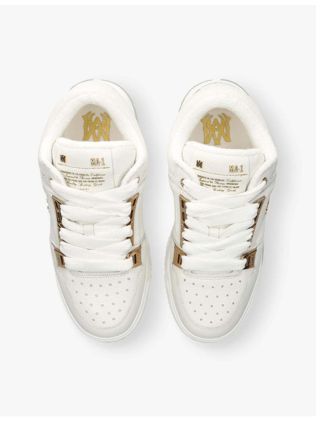 Metallic MA-1 Leather Trainers - 2