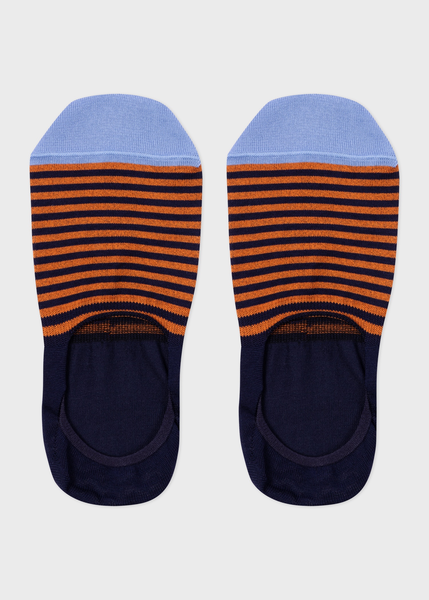 Navy Stripe Loafer Socks - 2