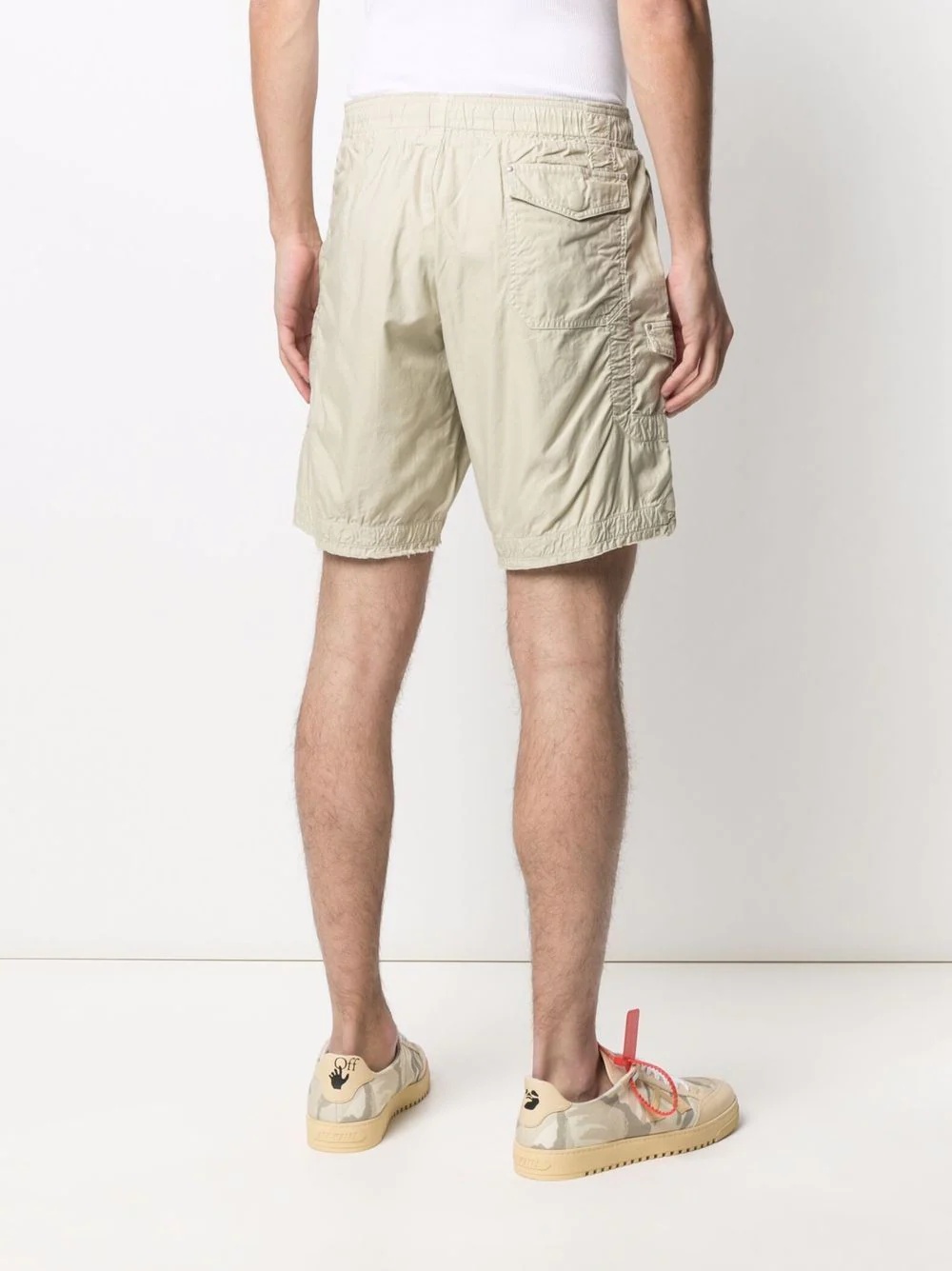 drawstring cargo shorts - 4