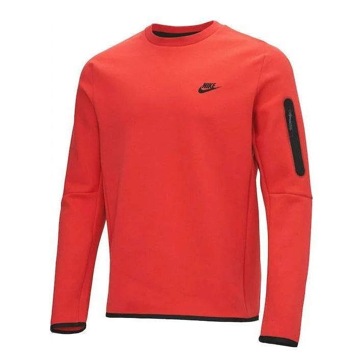 Nike Sportswear Tech Fleece Crewneck Sweatshirt 'Lobster Red' CU4505-605 - 1
