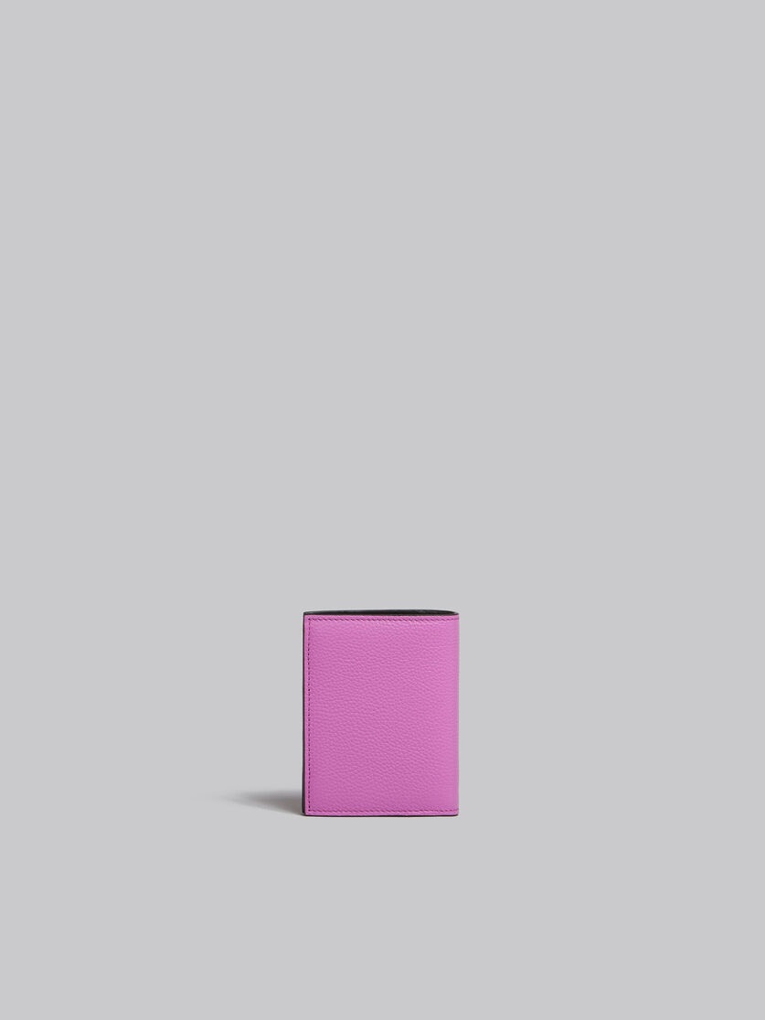 PINK LEATHER BIFOLD WALLET WITH MARNI MENDING - 3