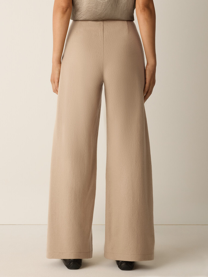 Felted Wool Jersey Wide-Leg Pant in Regenerative Wool 4