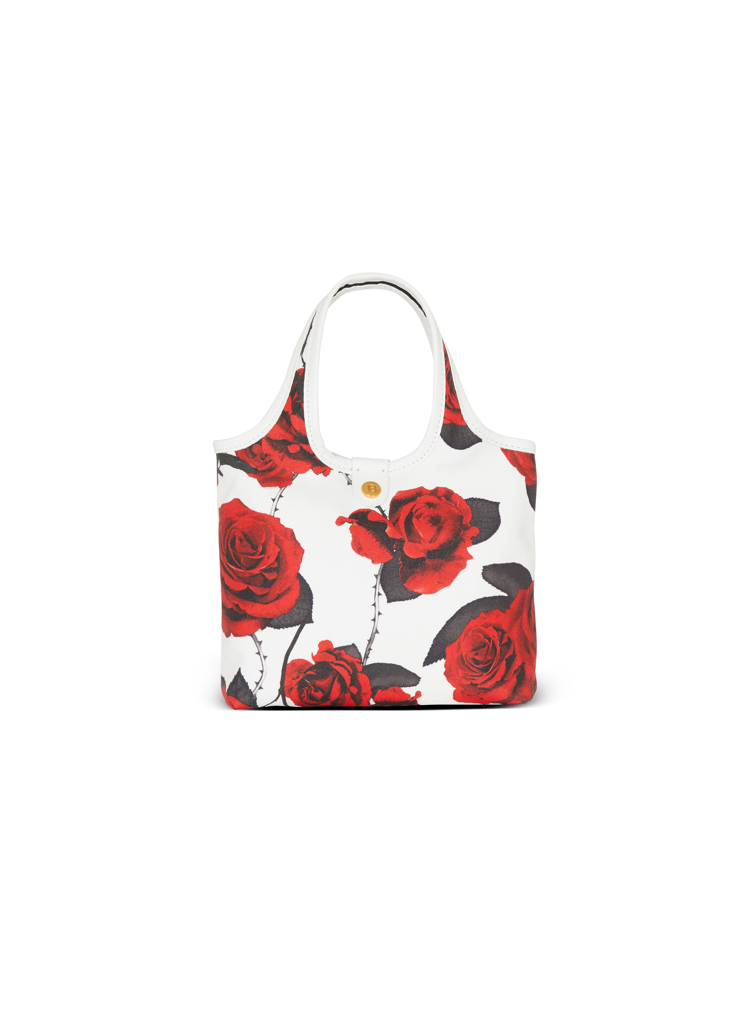 Canvas B-Army Mini Grocery Bag with a Roses print - 4