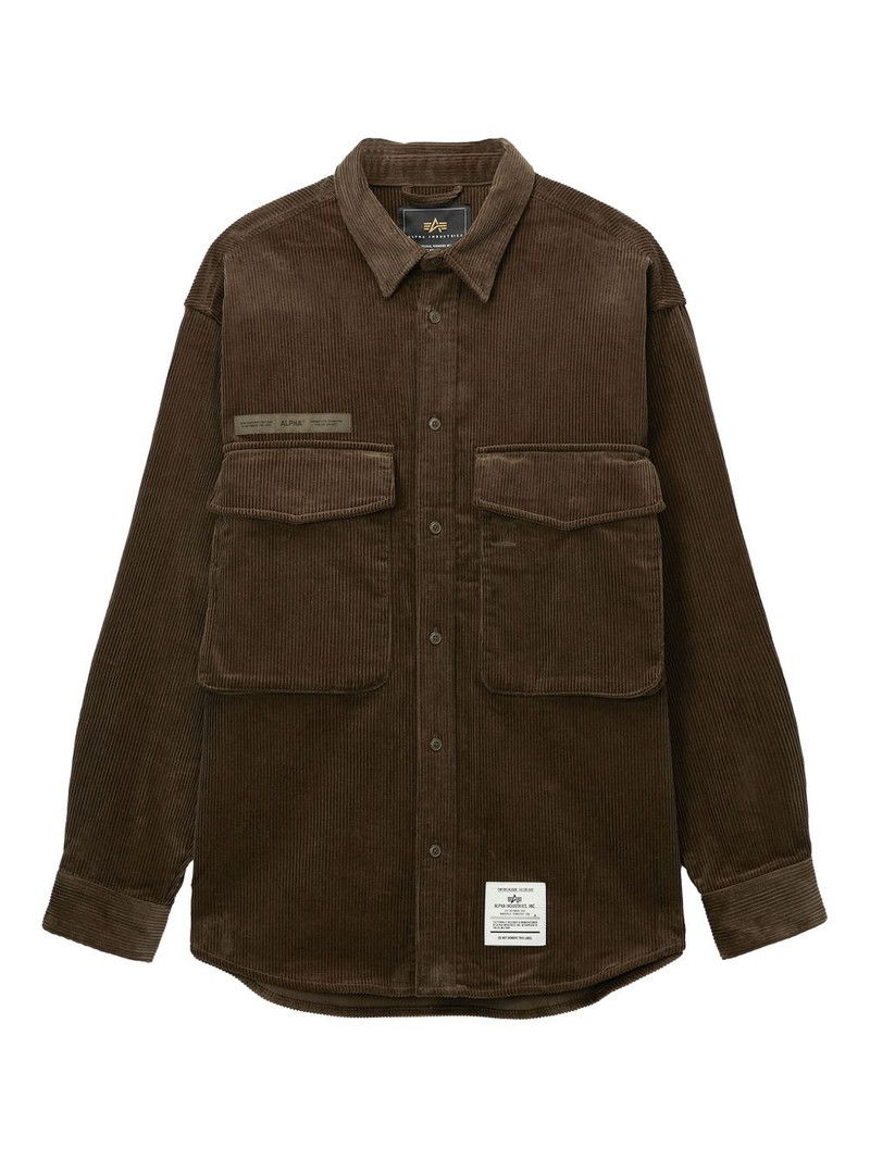 corduroy pocket-detail shirt 1