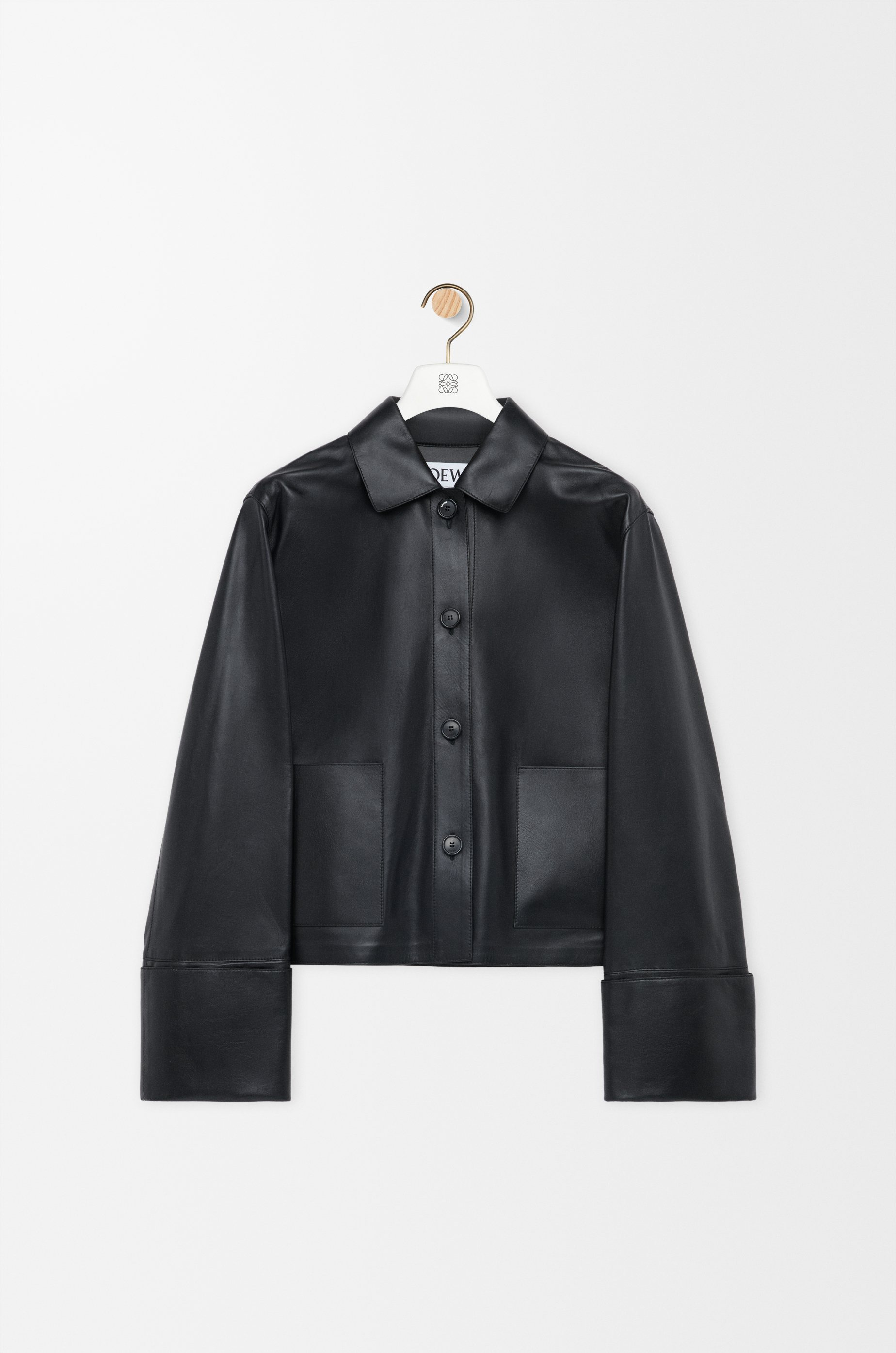 Turn-up jacket in nappa lambskin - 1