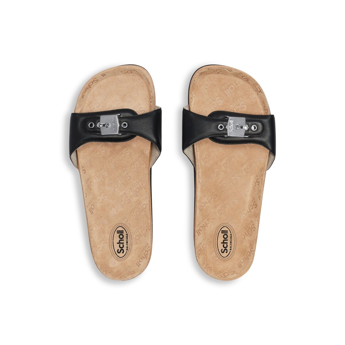 Women's Balenciaga I Scholl Flat Sandal in Black - 6