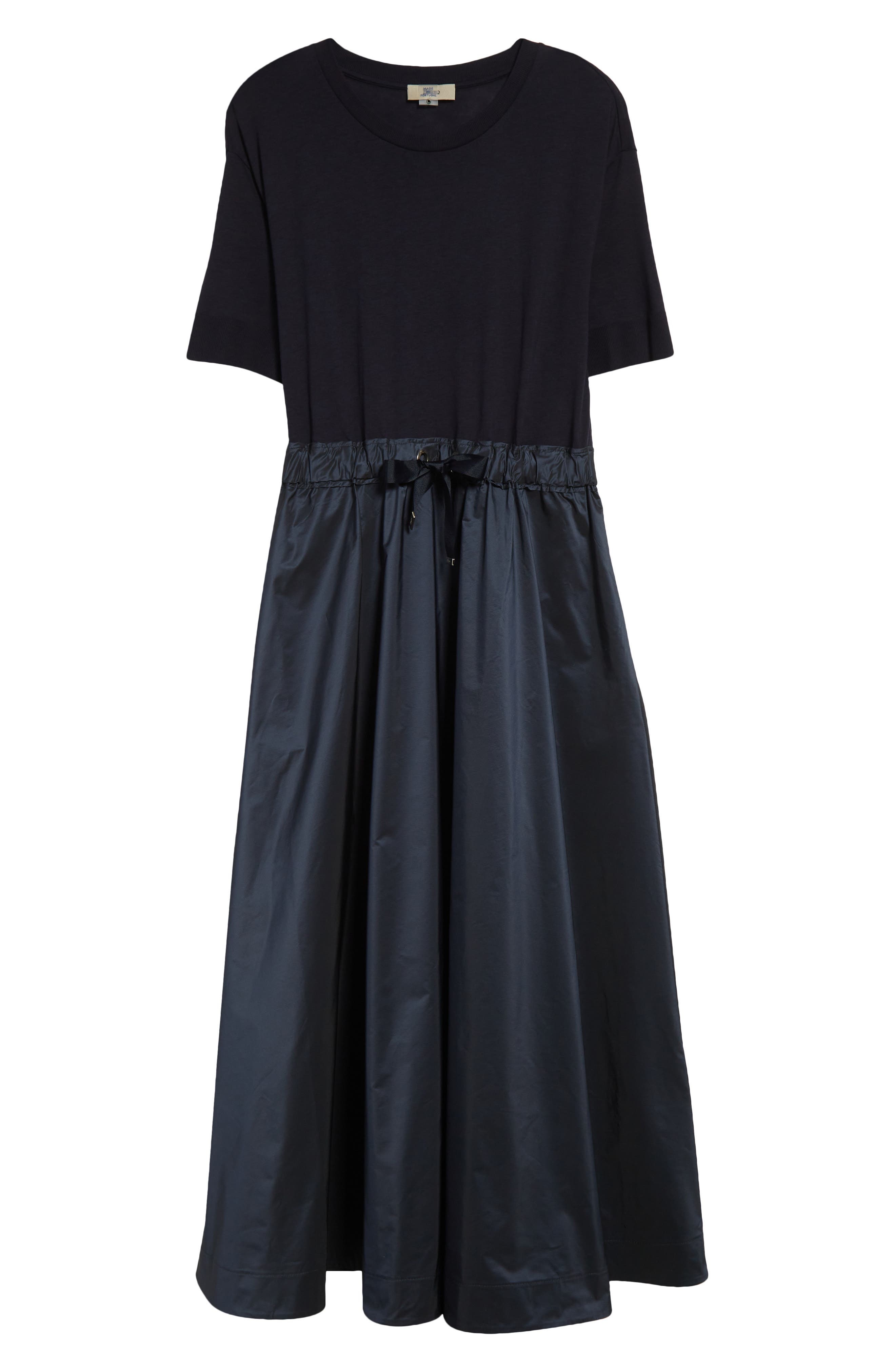 Herno Mixed Media Dress in Navy at Nordstrom - 5