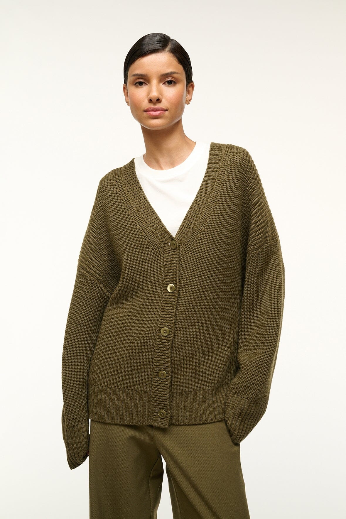 STAUD MATILDA CARDIGAN SERGEANT GREEN - 5