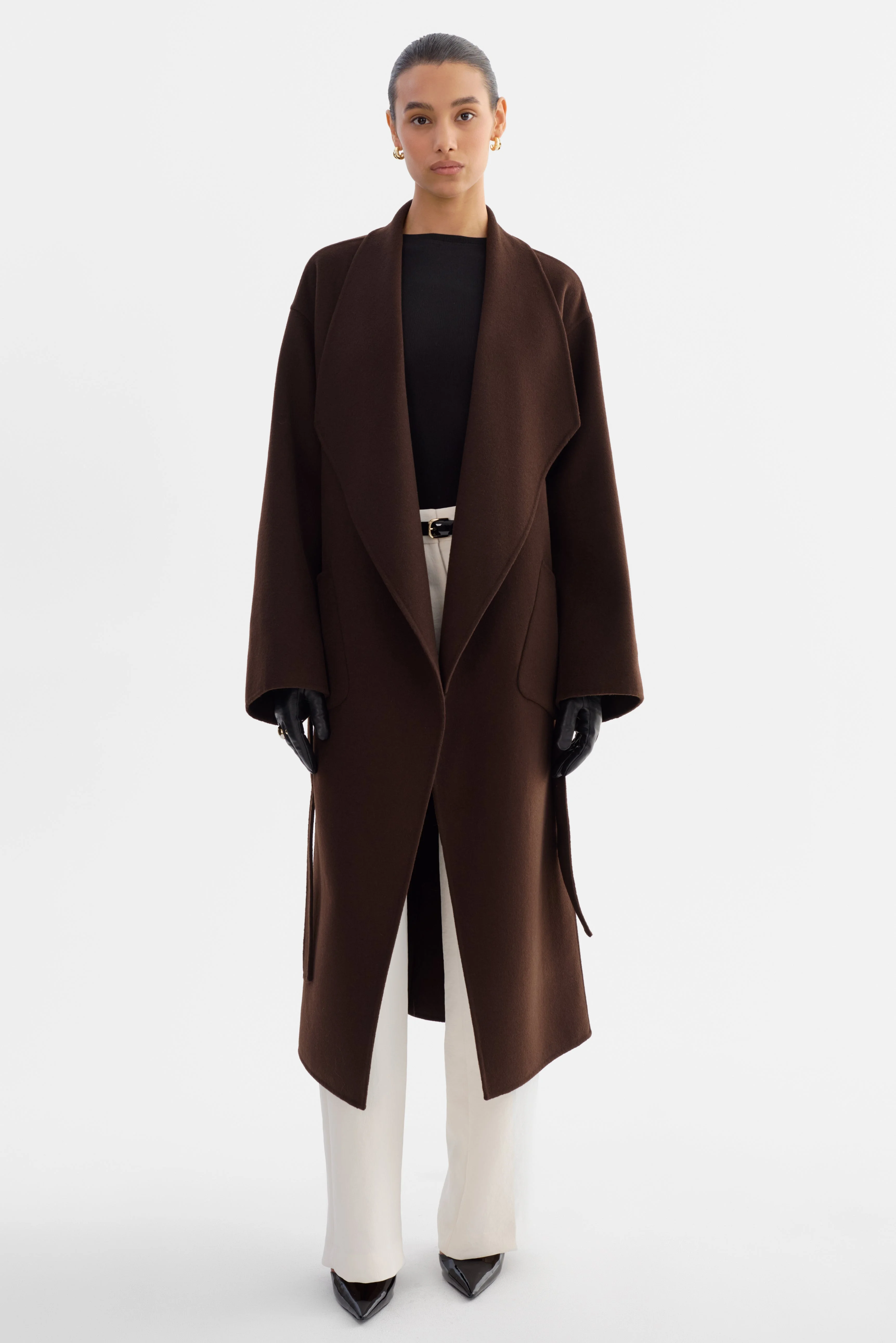 COREEN | Belted Wool Maxi Coat - 1