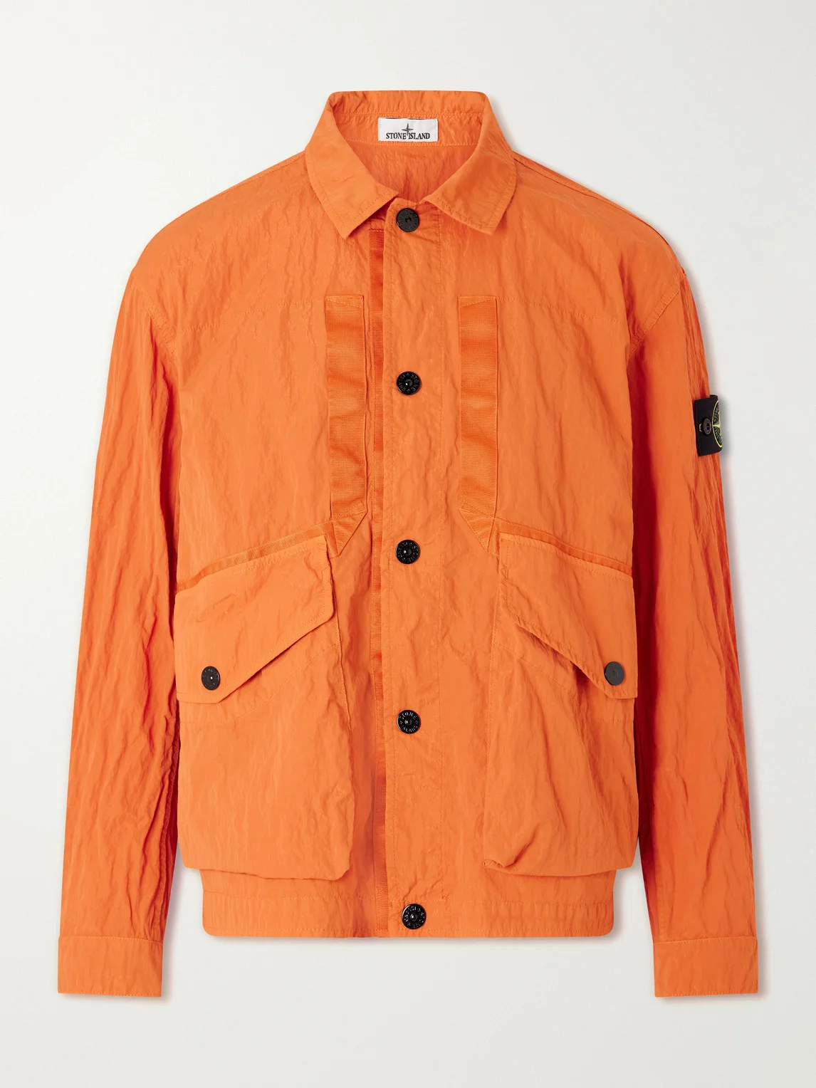 Logo-Appliquéd Padded Garment-Dyed Crinkled Warp Rib Nylon-TC Jacket - 1
