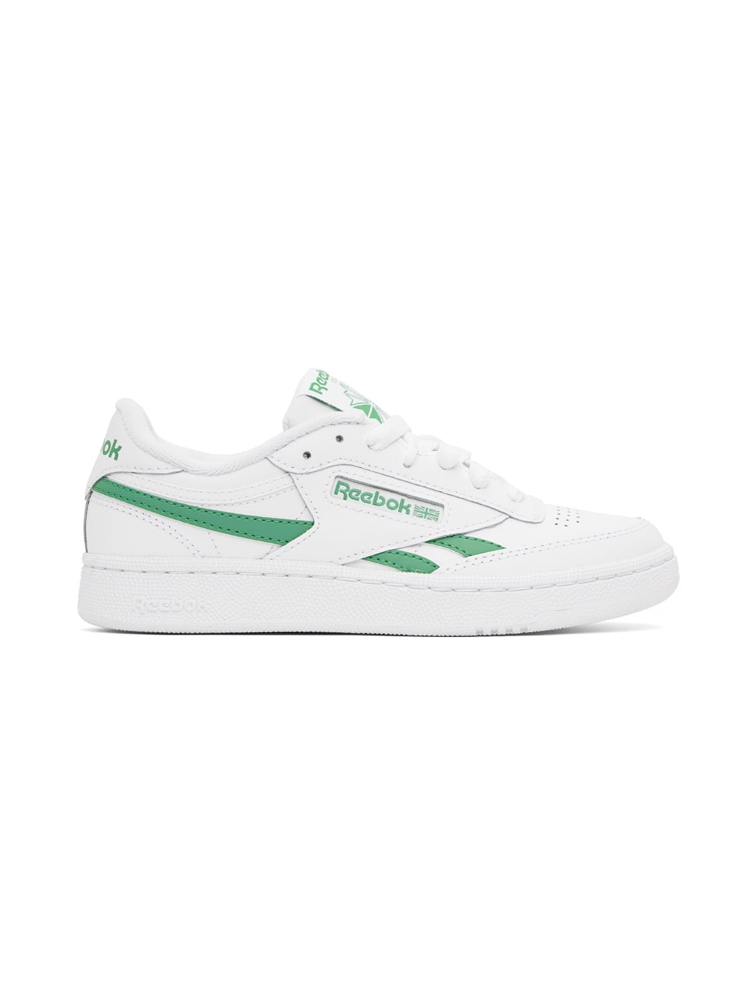 White & Green Club C Revenge Sneakers - 1
