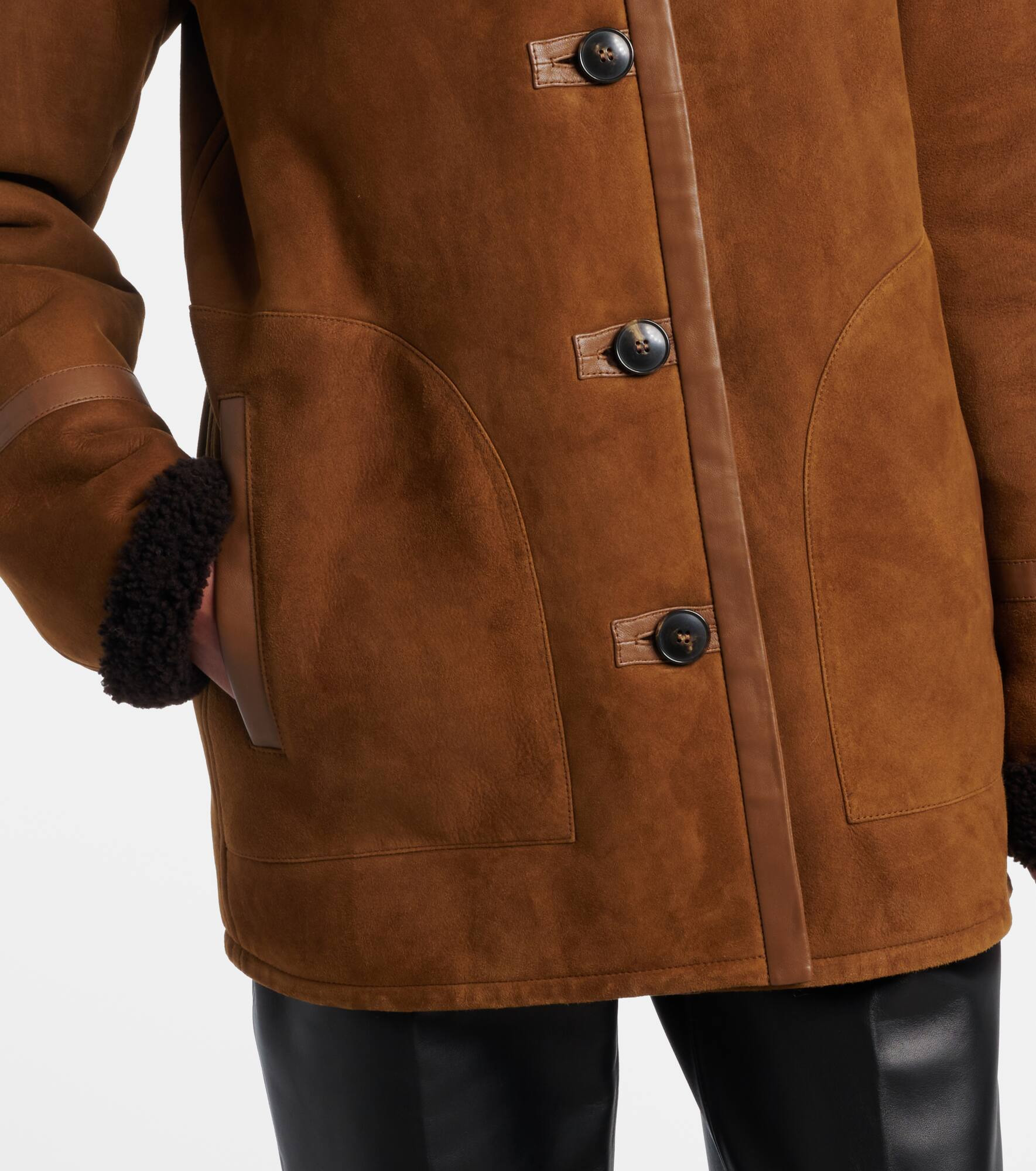 Reversible shearling coat - 5