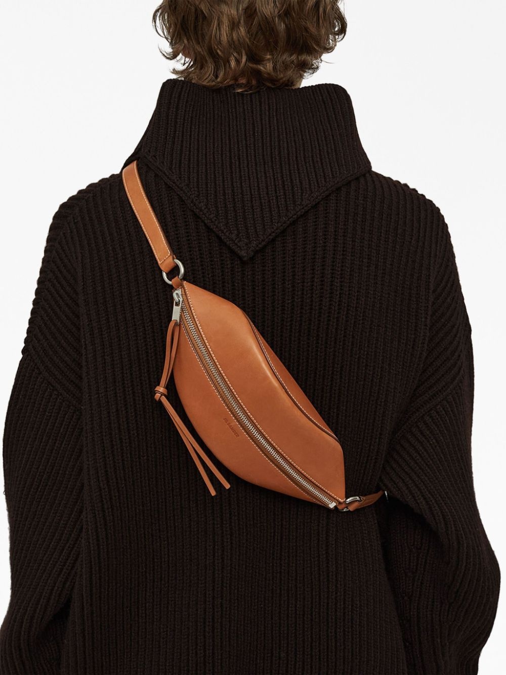 logo-debossed leather belt bag - 2