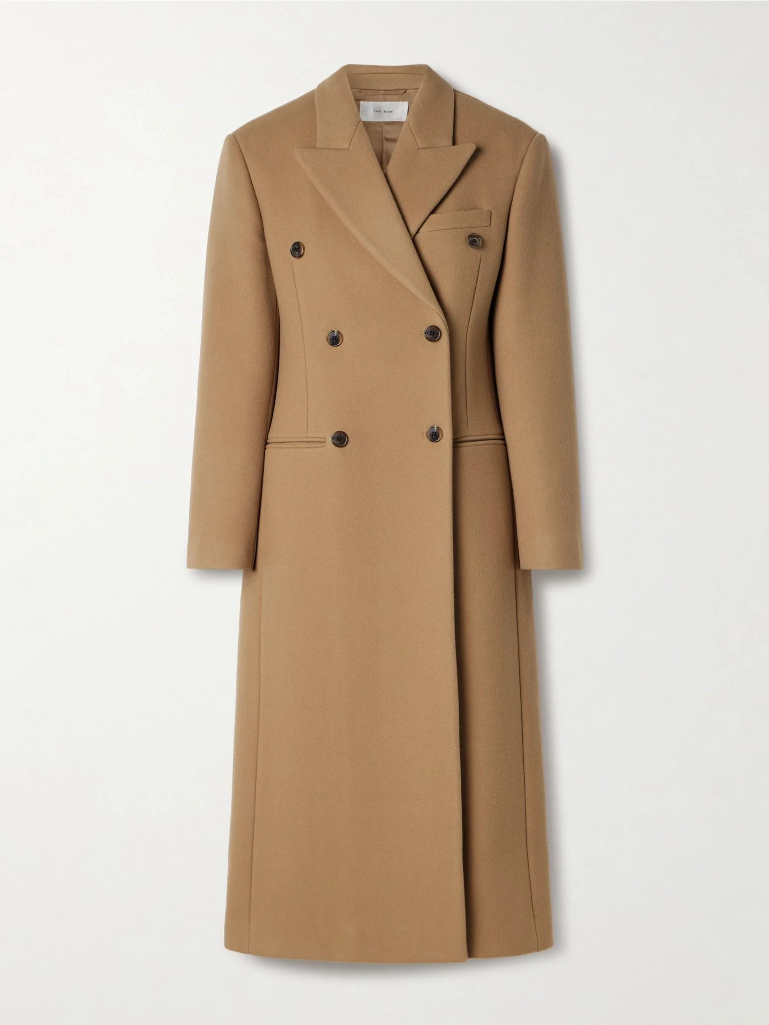 Duras double-breasted wool coat Beige - 1