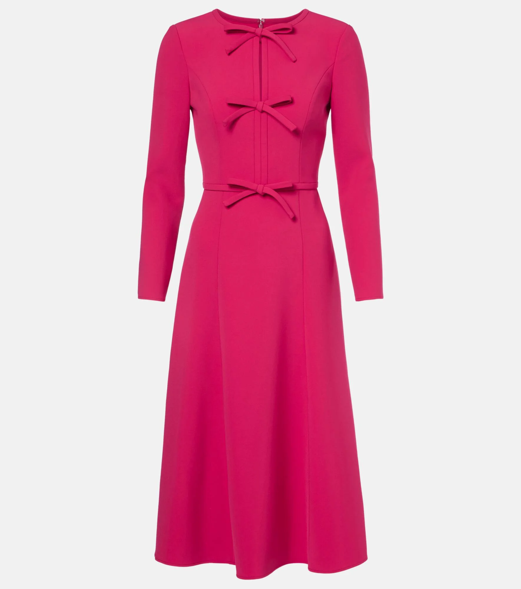 Bow-detail crêpe midi dress - 1