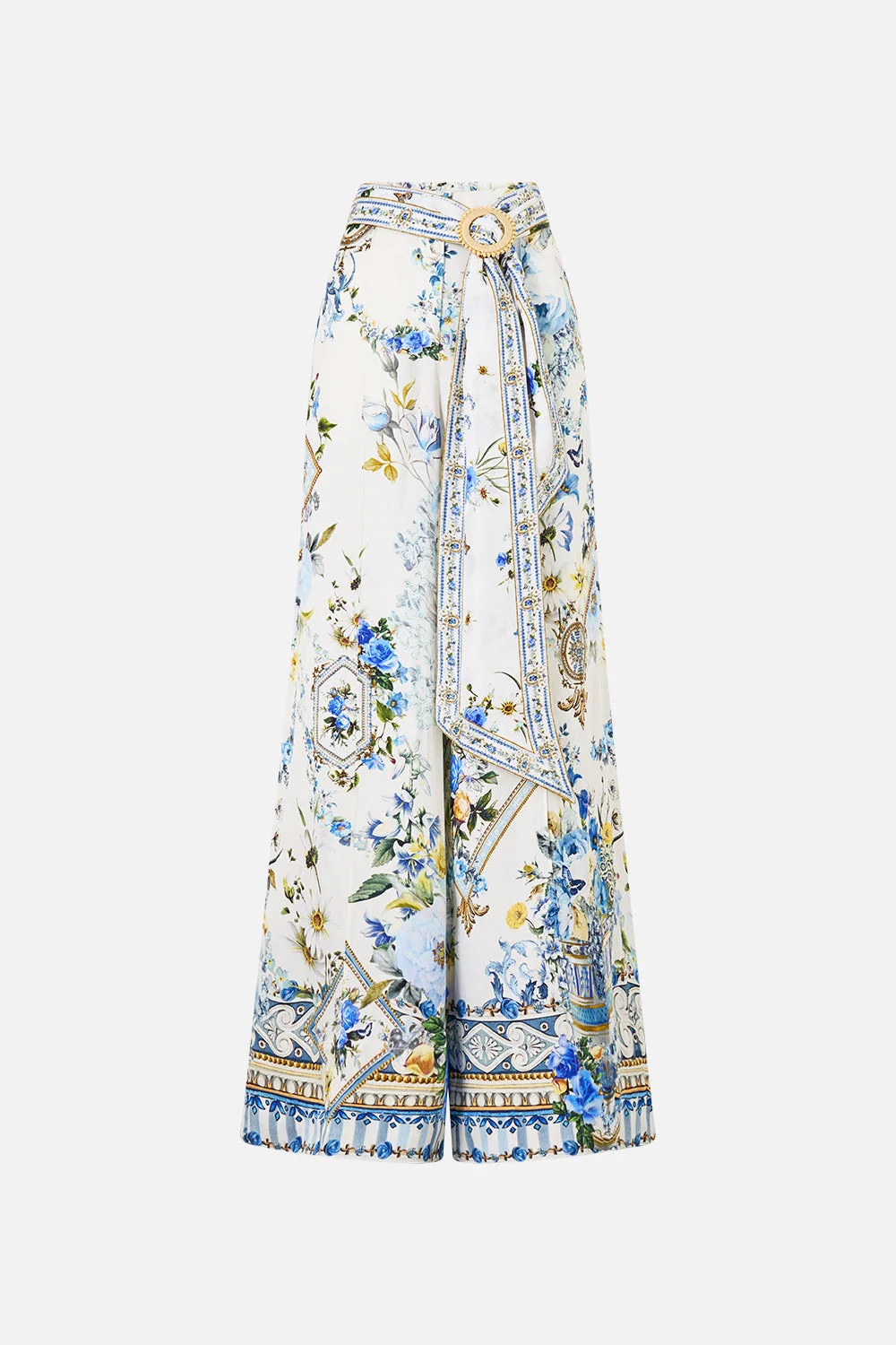 SCARF BELT WIDE LEG PANT DANDELION SKIES - 1