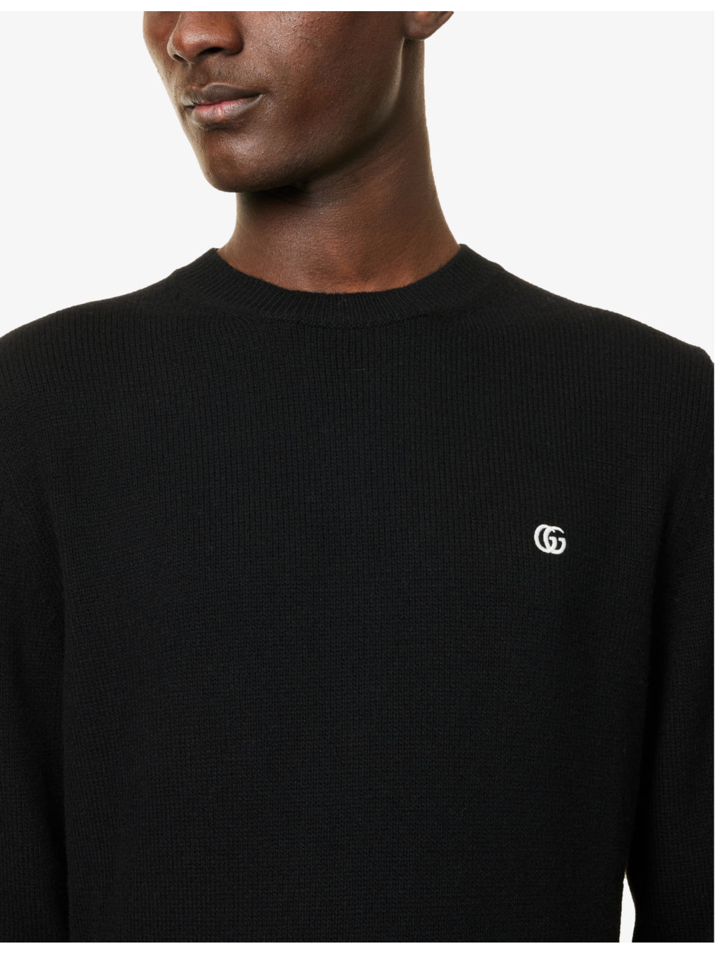 Logo-embroidered crewneck wool and cashmere jumper - 5