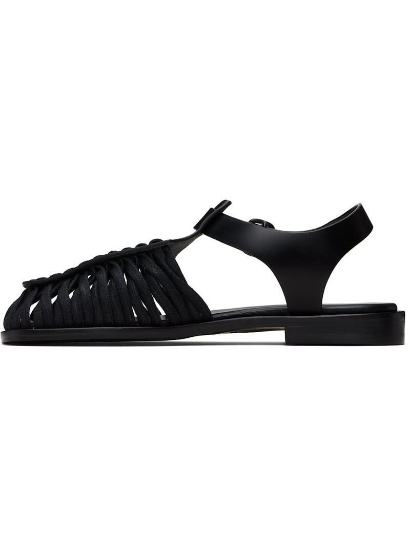 HEREU Black Alaro Sandals outlook
