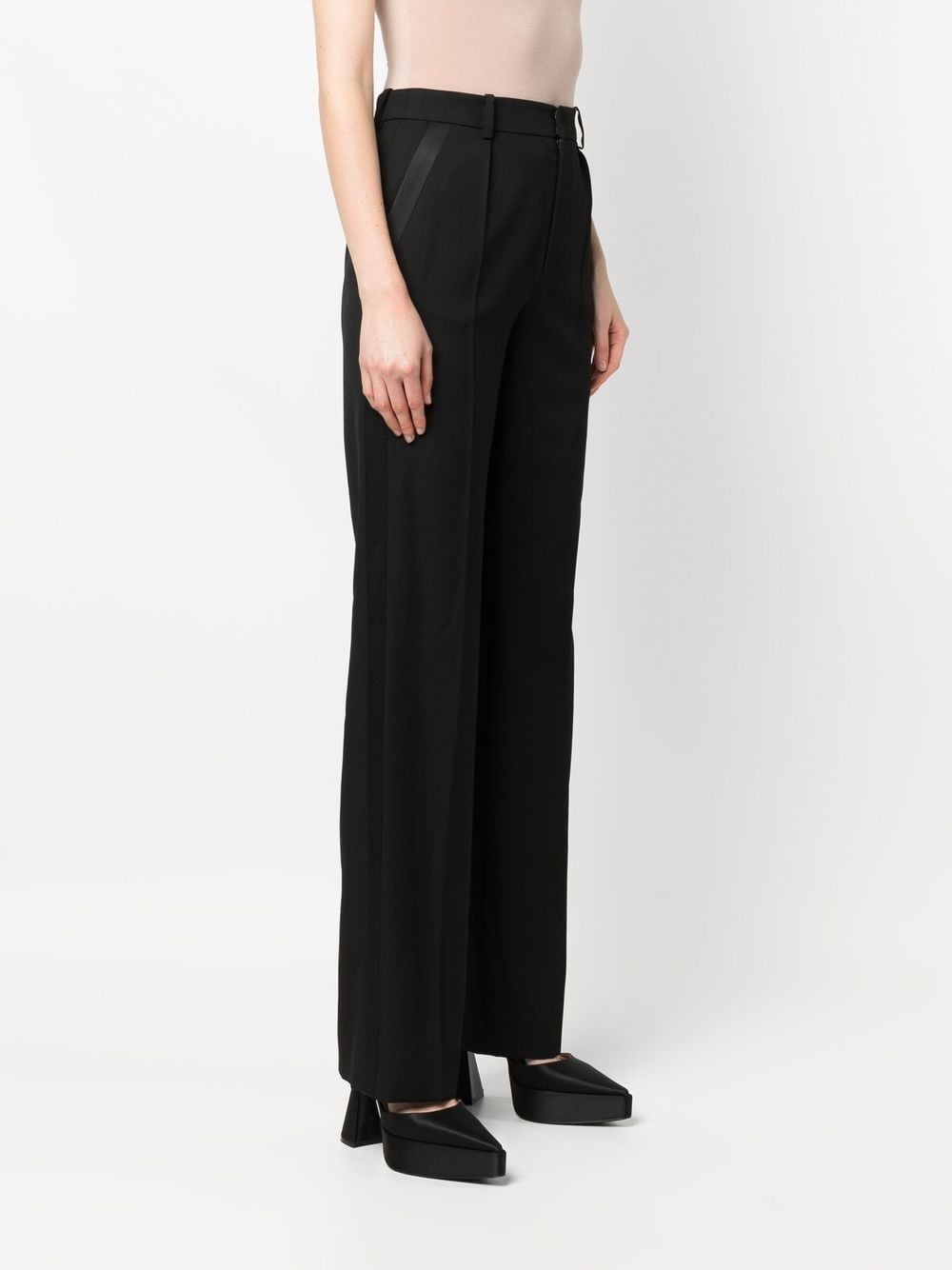 high-waisted straight-leg trousers - 3
