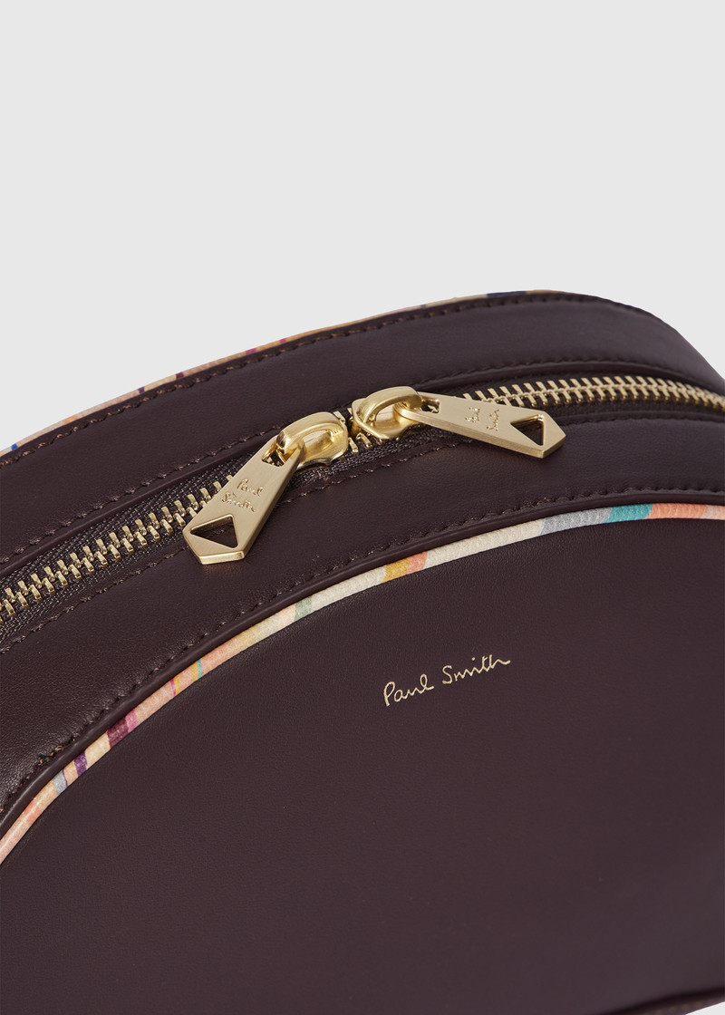 Women's Burgundy Inverted 'Dusky Swirl' Rounded Camera Bag 6