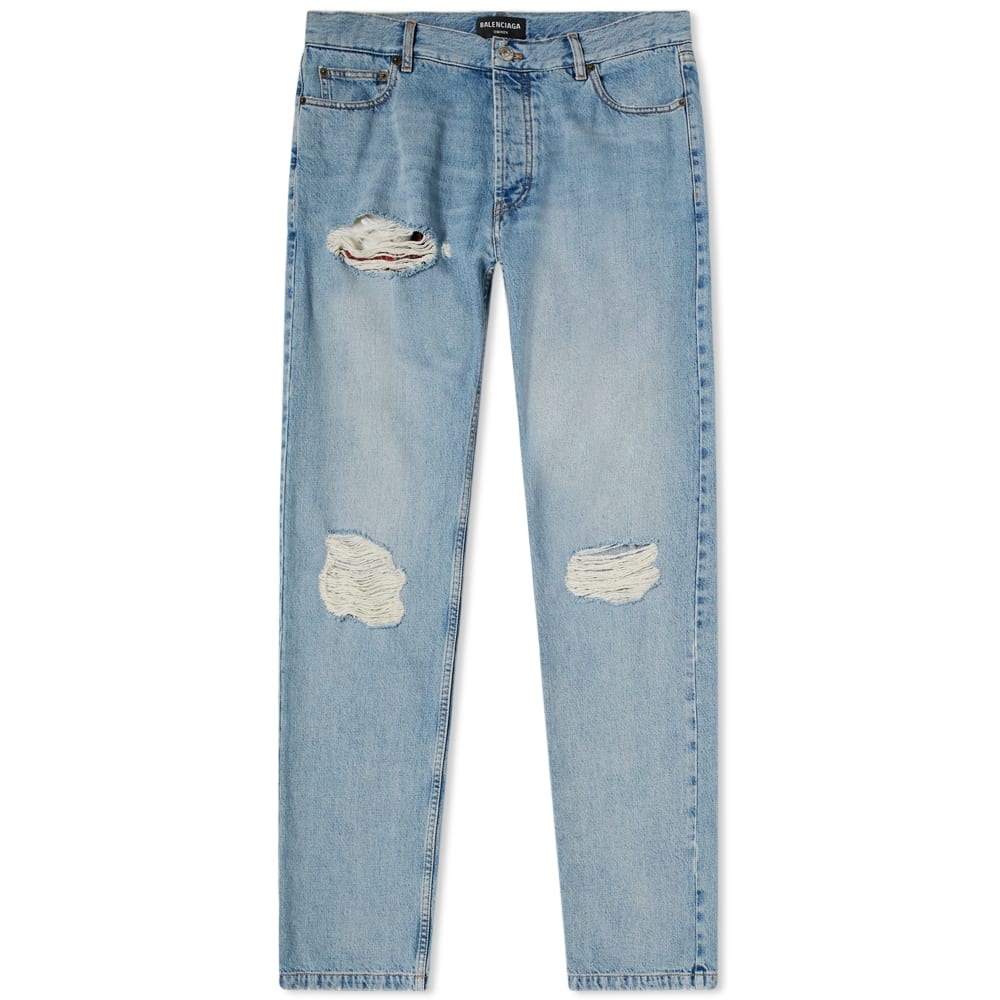 Balenciaga Normal Distressed Jean - 1