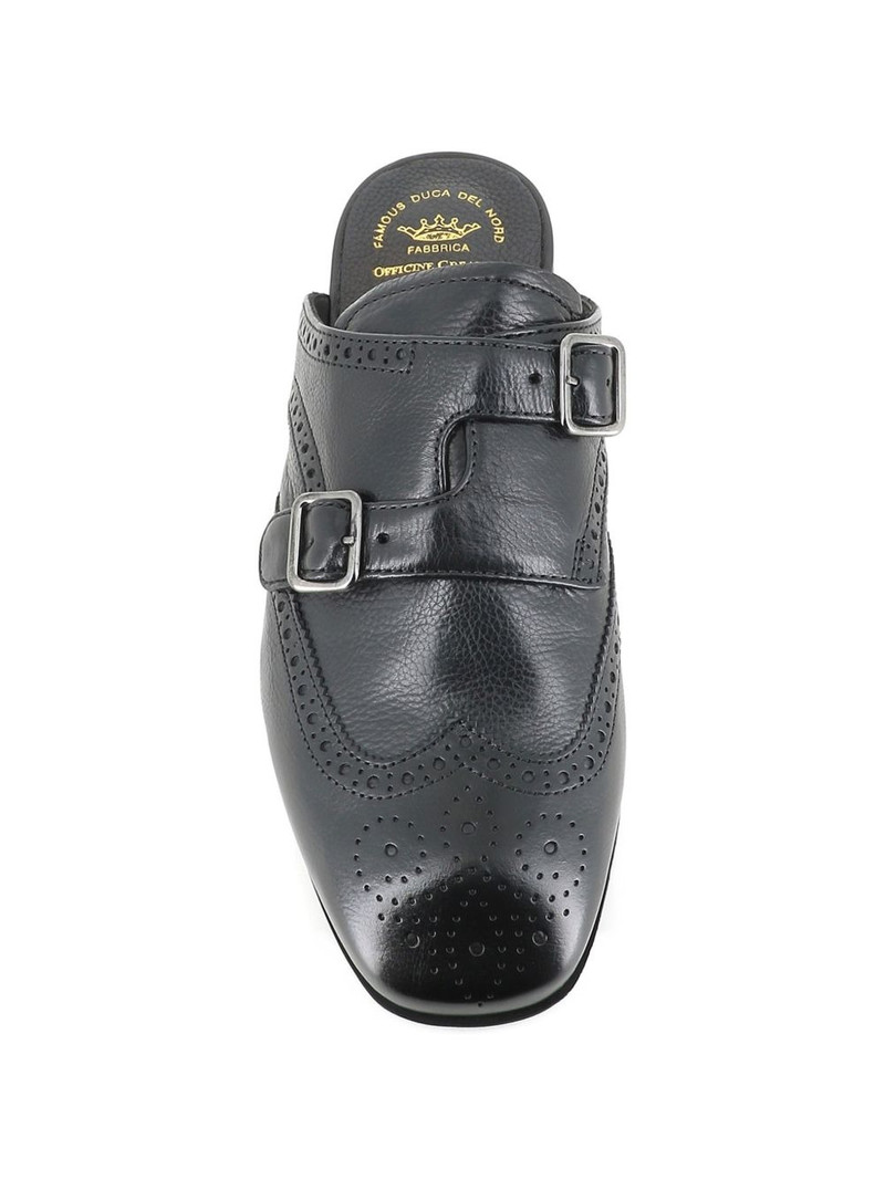 buckle detail brogue mules 4