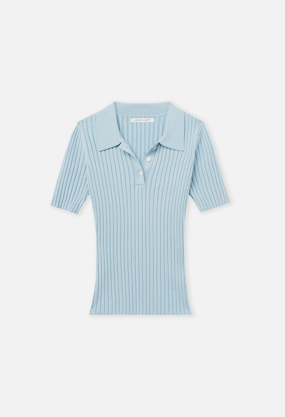 SILK COTTON RIB POLO - 1