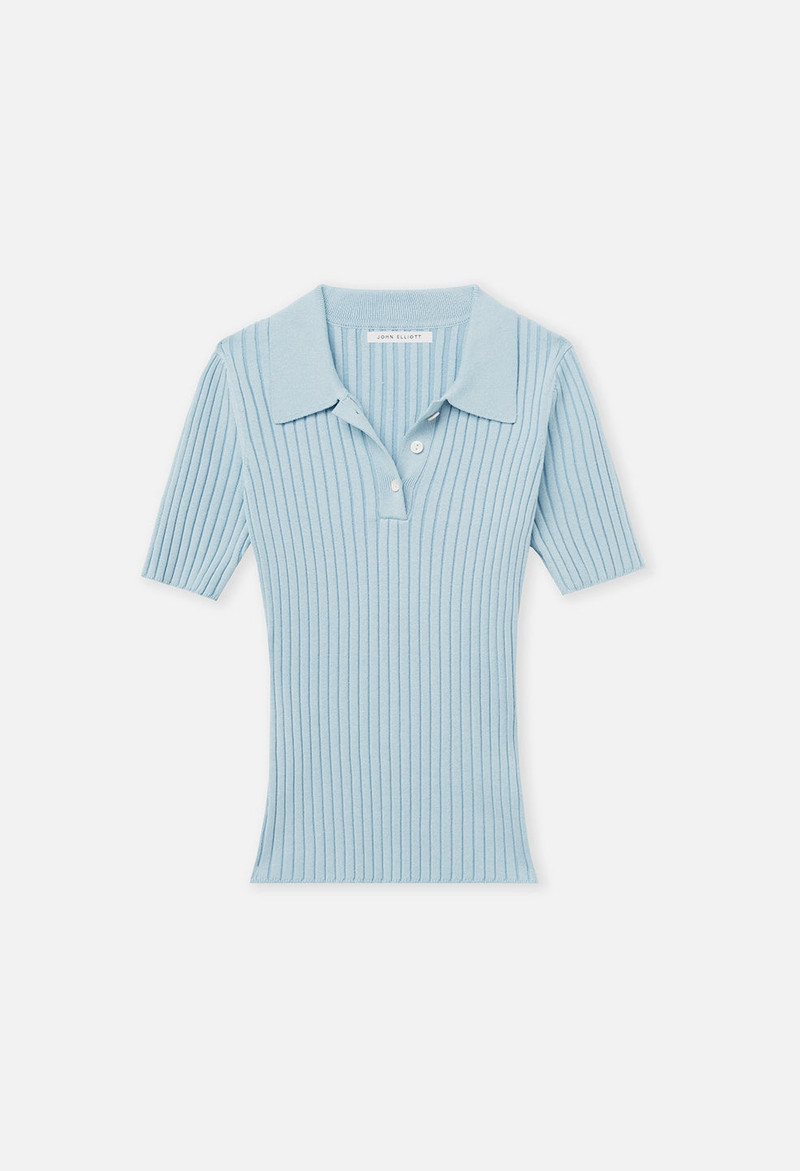 SILK COTTON RIB POLO 1