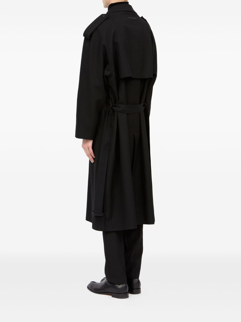 wool trench coat - 6